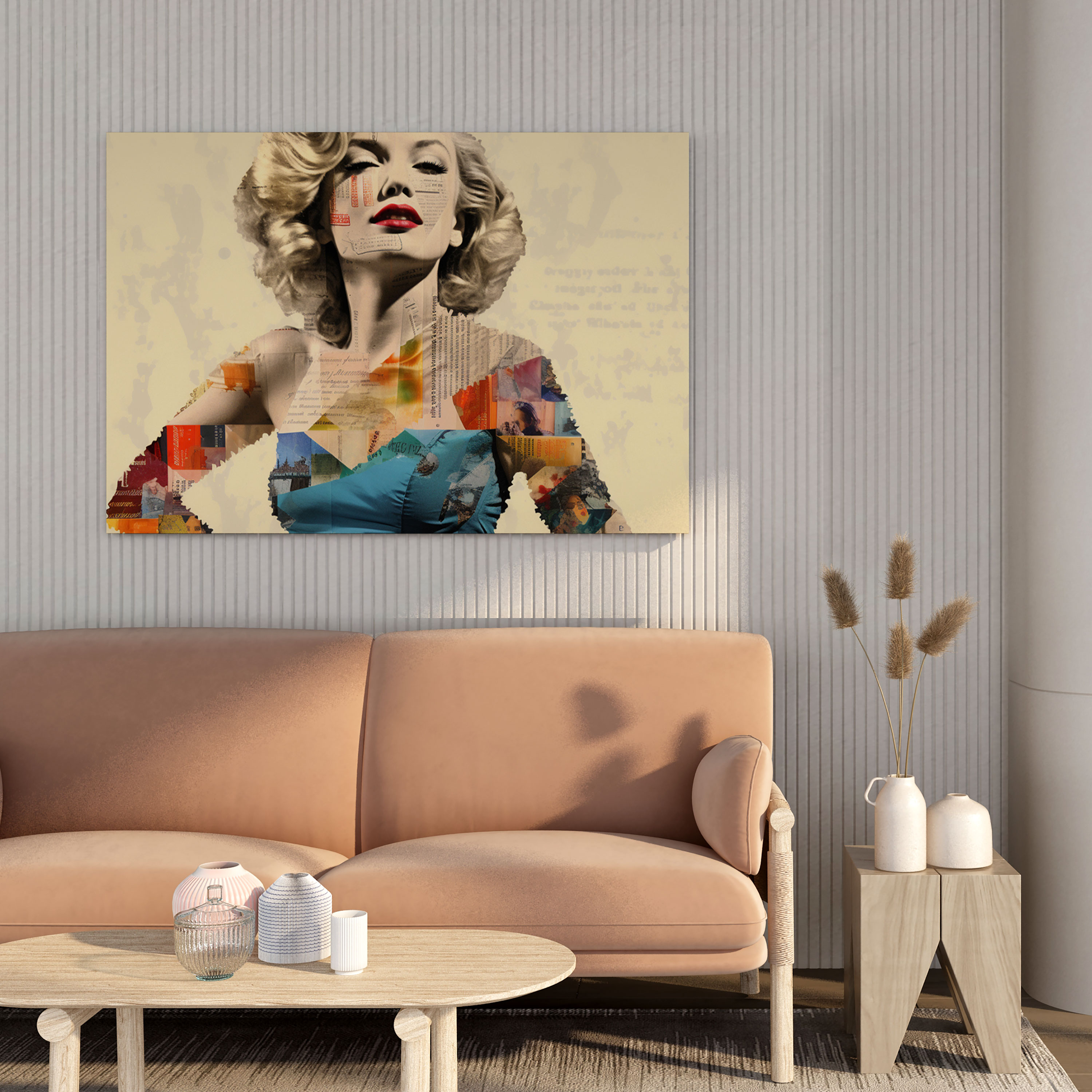 Marilyn Monroe Canvas Print - Iconic Collage Wall Art - Marilyn Monroe, Collage Artwork, Canvas, Multifaceted Personality