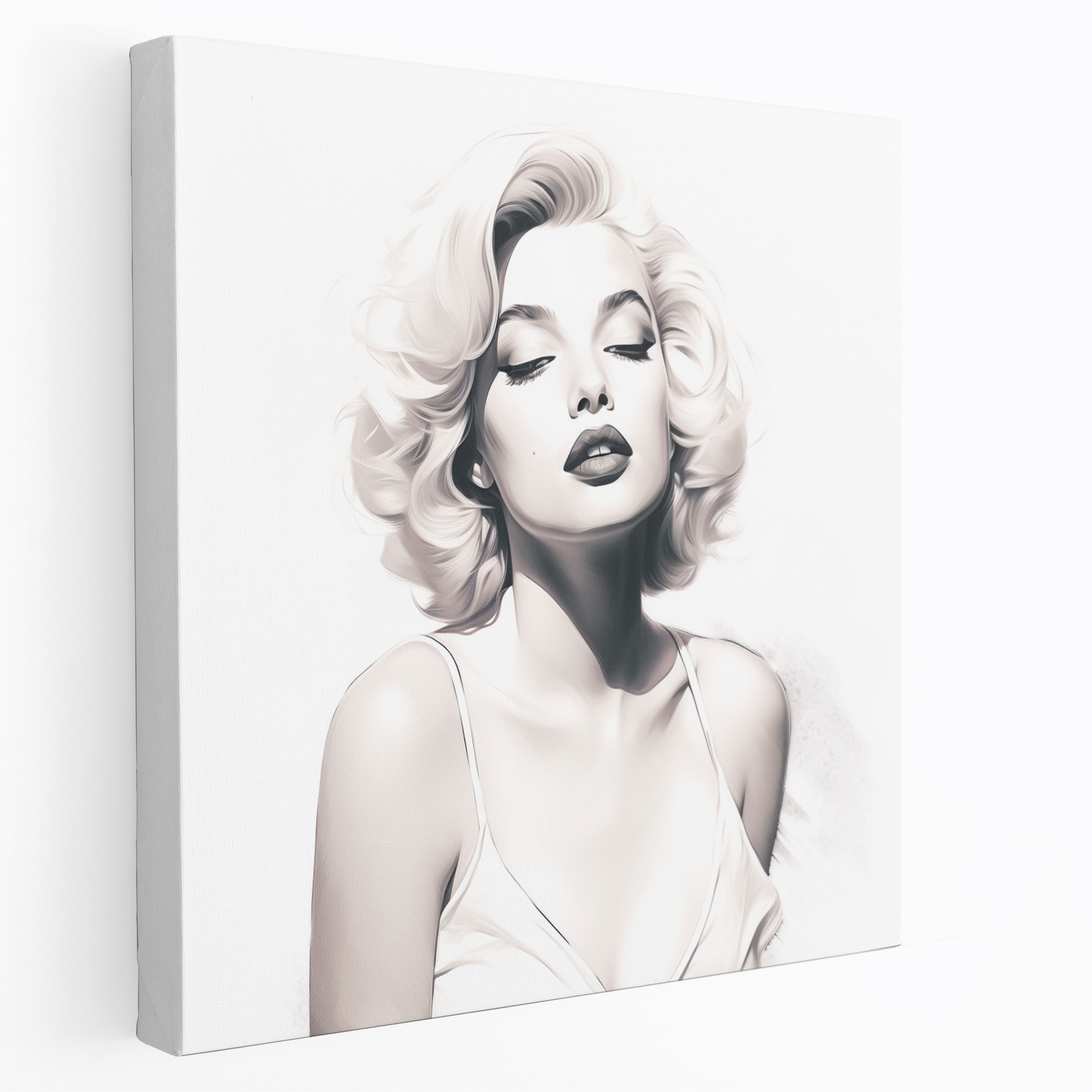 Marilyn Monroe Canvas Print - Minimalist Line Art Wall Decoration - Marilyn Monroe, Canvas, Canvas Wall Art, Elegance