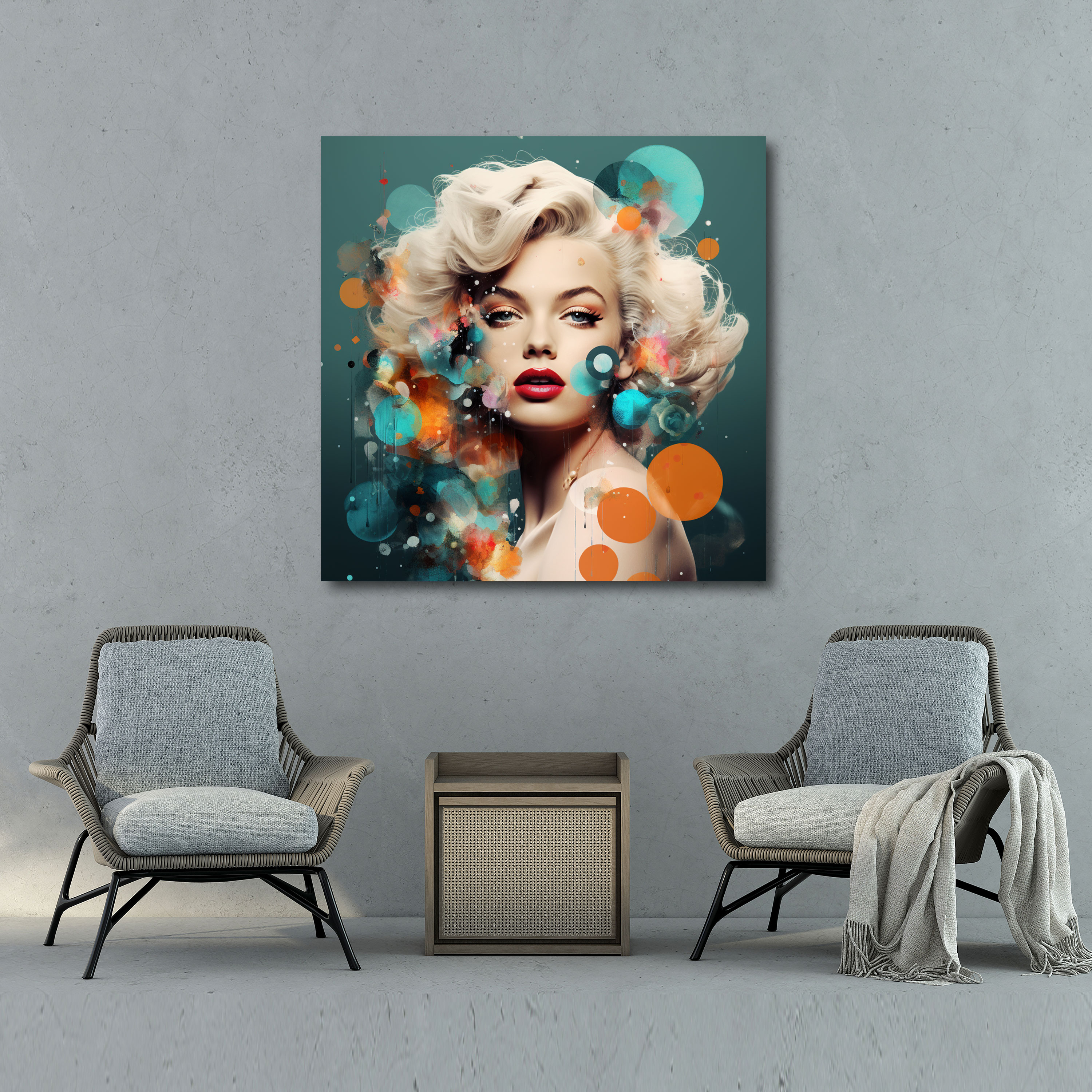 Marilyn Monroe Canvas Print - Modern Digital Collage Wall Art - Marilyn Monroe, Wall Art, Home Decoration, Canvas