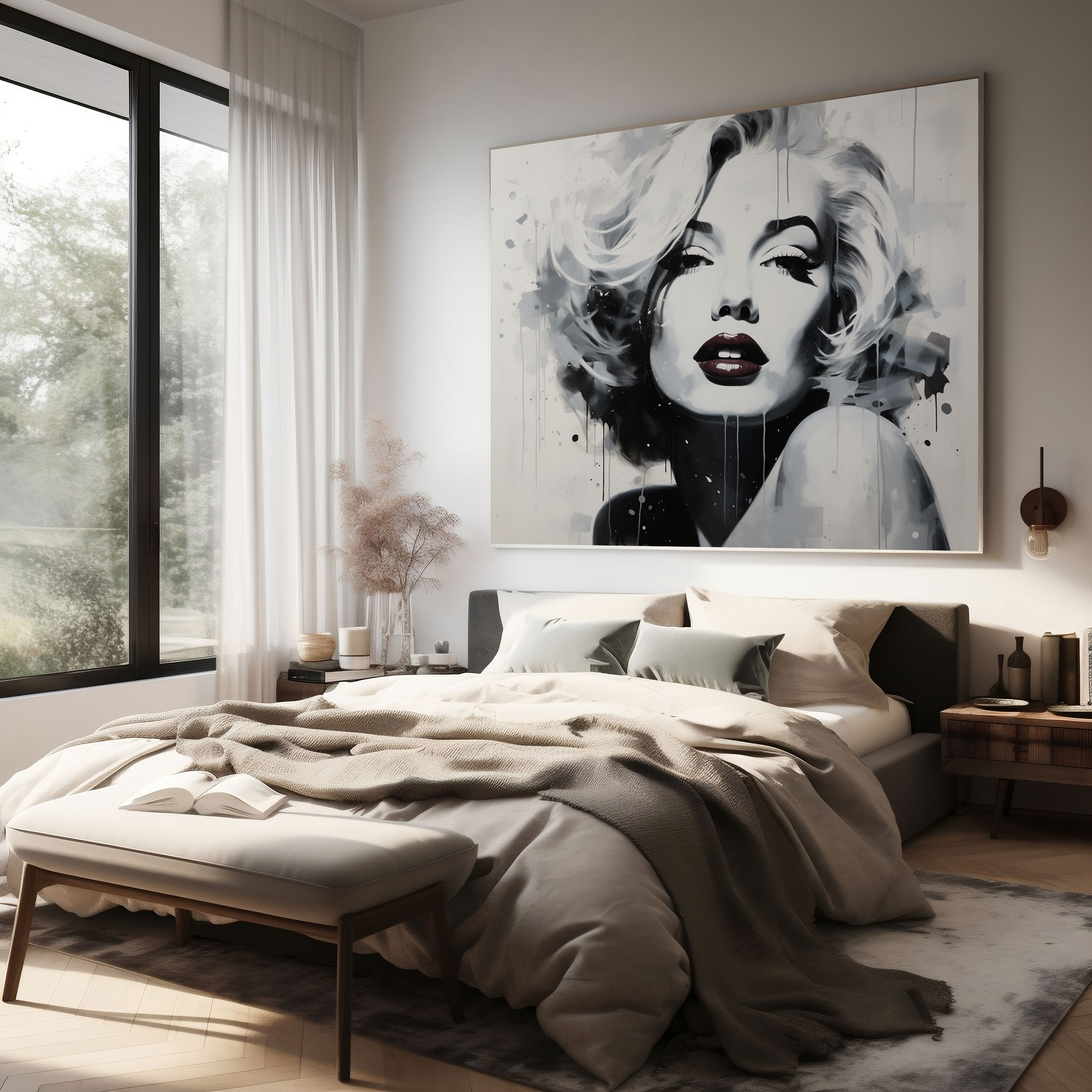 Marilyn Monroe Canvas Print - Modern Abstract Wall Art - Marilyn Monroe, Wall Art, Canvas Wall Art, Marilyn Monroe