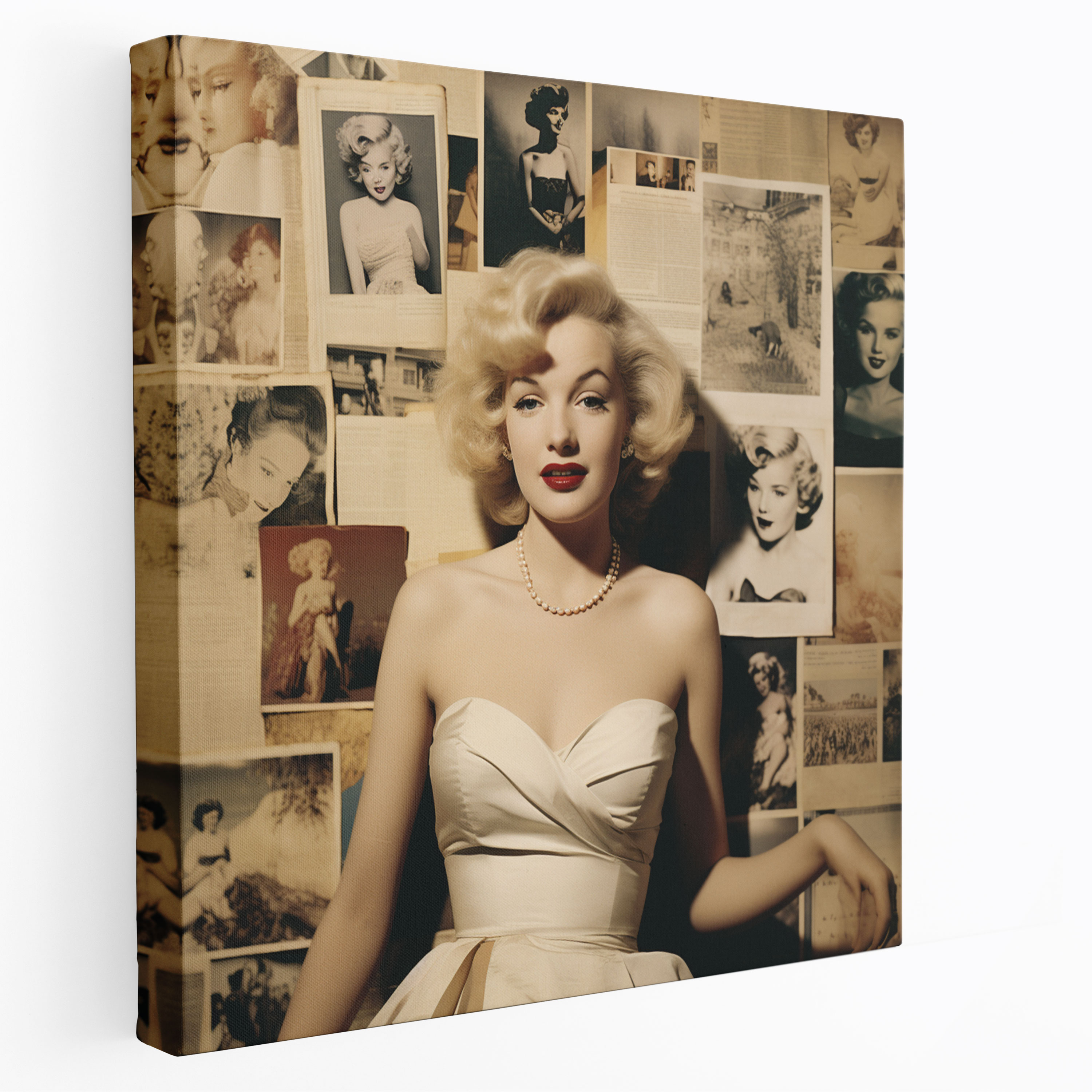 Marilyn Monroe Wall Art - Vintage Photo Collage - Marilyn Monroe, Wall Art, Beauty, Marilyn Monroe