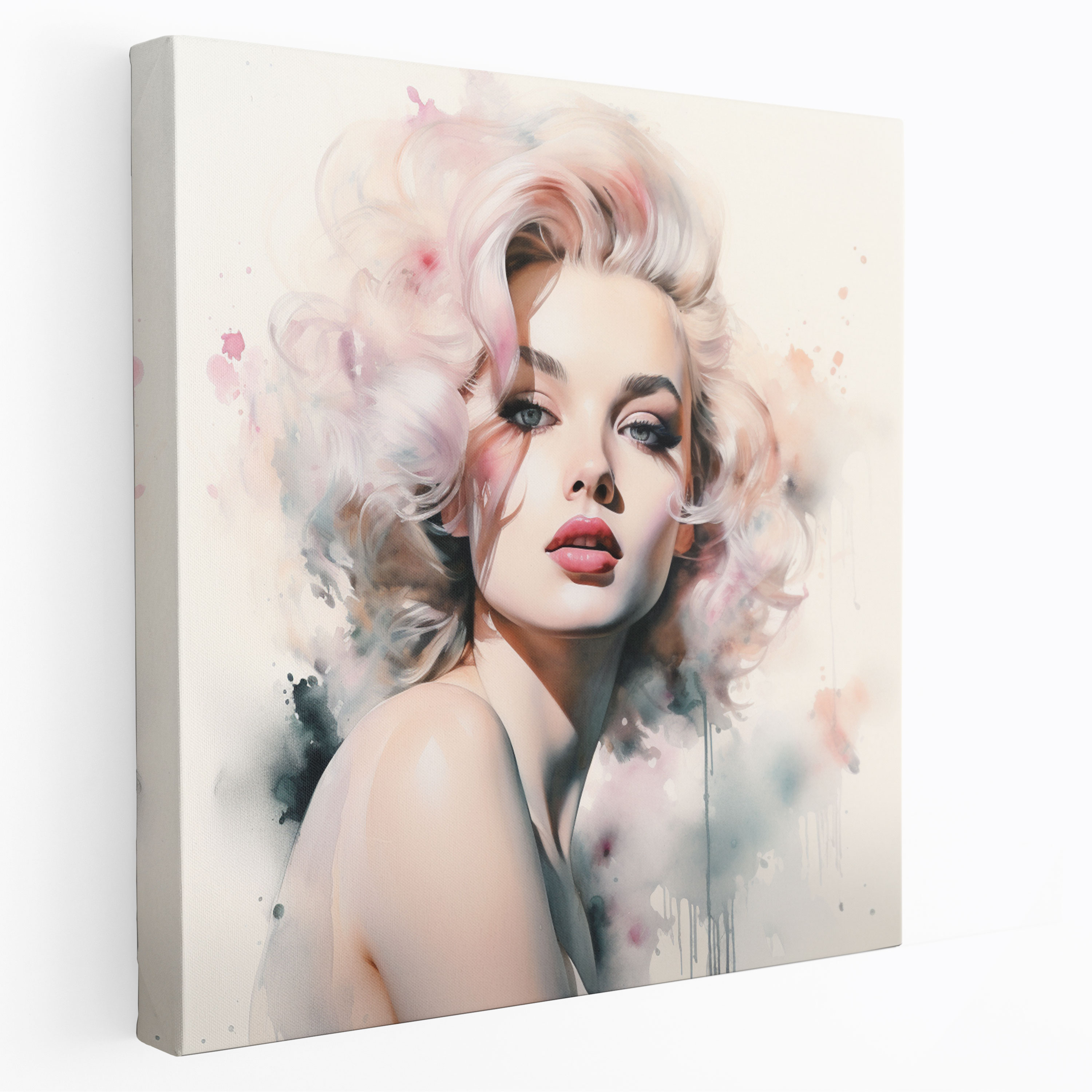 Marilyn Monroe Canvas Print - Delicate Watercolor Wall Art - Marilyn Monroe, Home Decoration, Dreamy, Watercolor