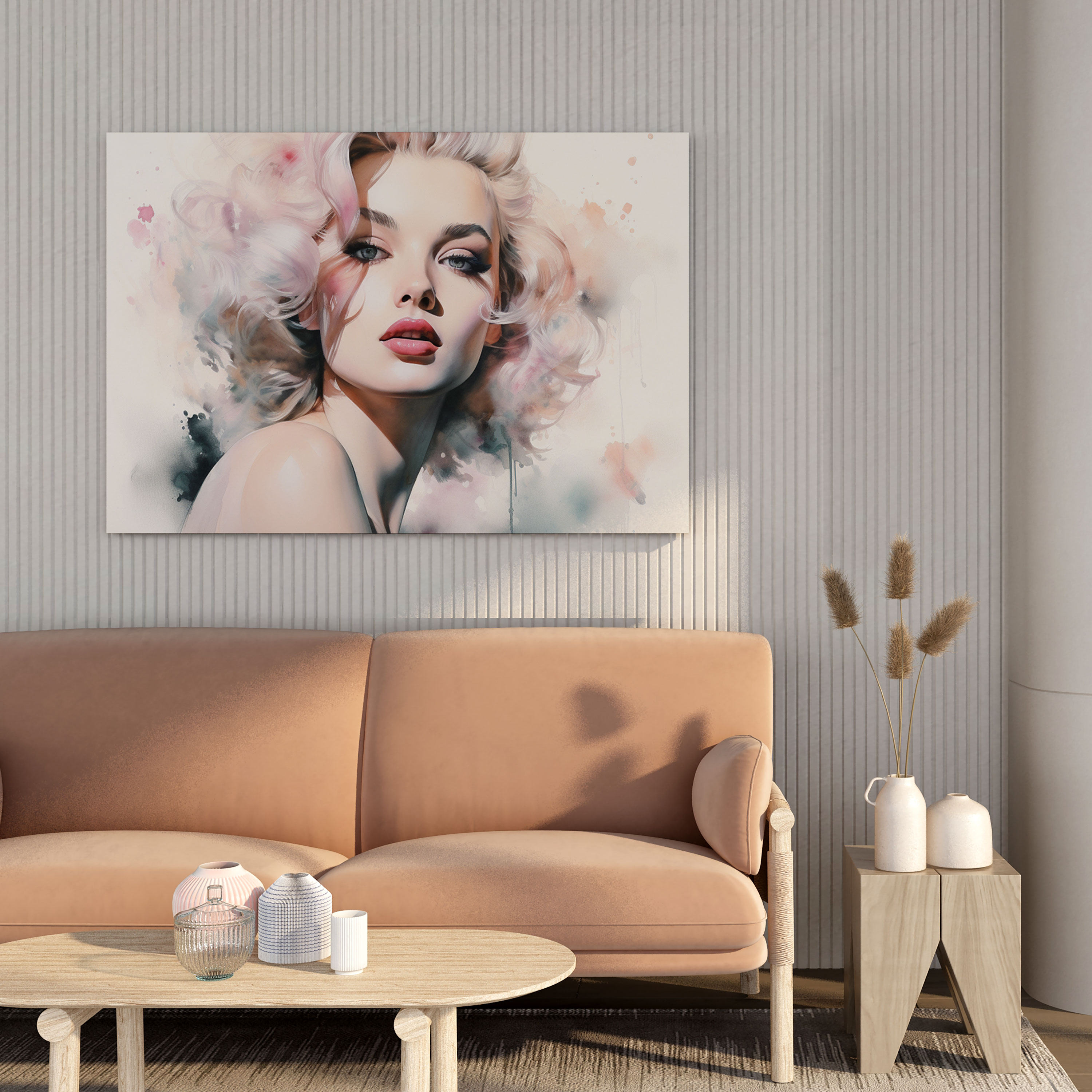 Marilyn Monroe Canvas Print - Delicate Watercolor Wall Art - Marilyn Monroe, Home Decoration, Dreamy, Watercolor