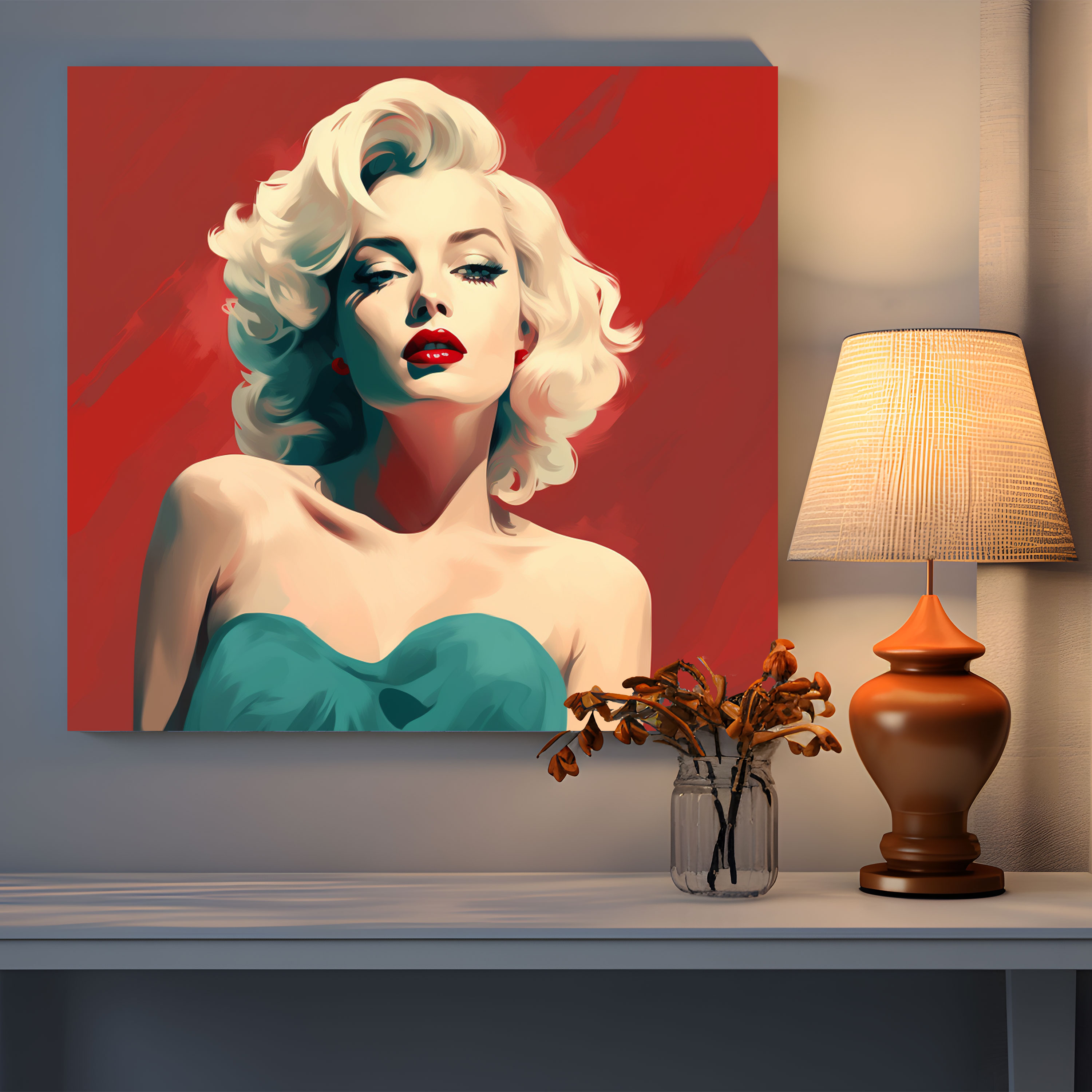 Marilyn Monroe Wall Decoration - Retro-Inspired Art Print - Marilyn Monroe, Canvas, Home Decoration, Wall Decoration