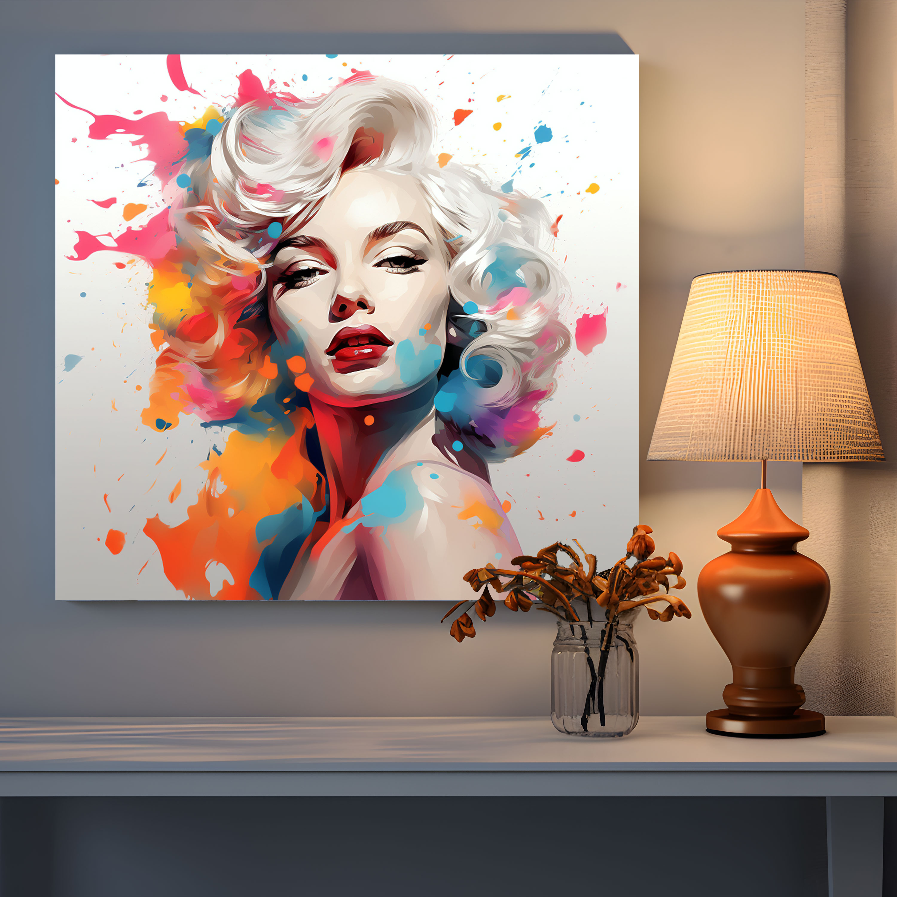 Marilyn Monroe Wall Decoration - Colorful Digital Art Print - Marilyn Monroe, Wall Decoration, Digital Art, Wall Art