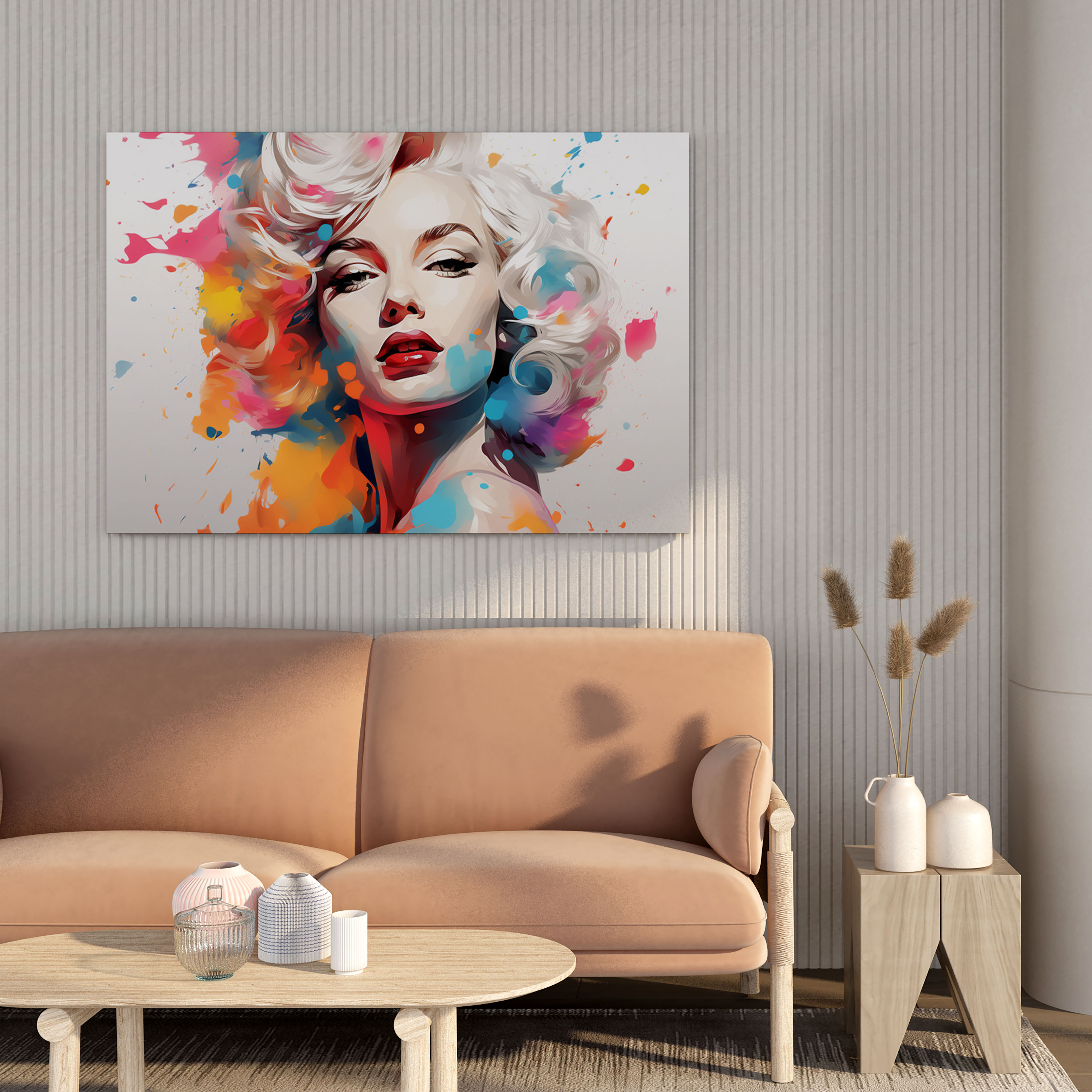 Marilyn Monroe Wall Decoration - Colorful Digital Art Print - Marilyn Monroe, Wall Decoration, Digital Art, Wall Art
