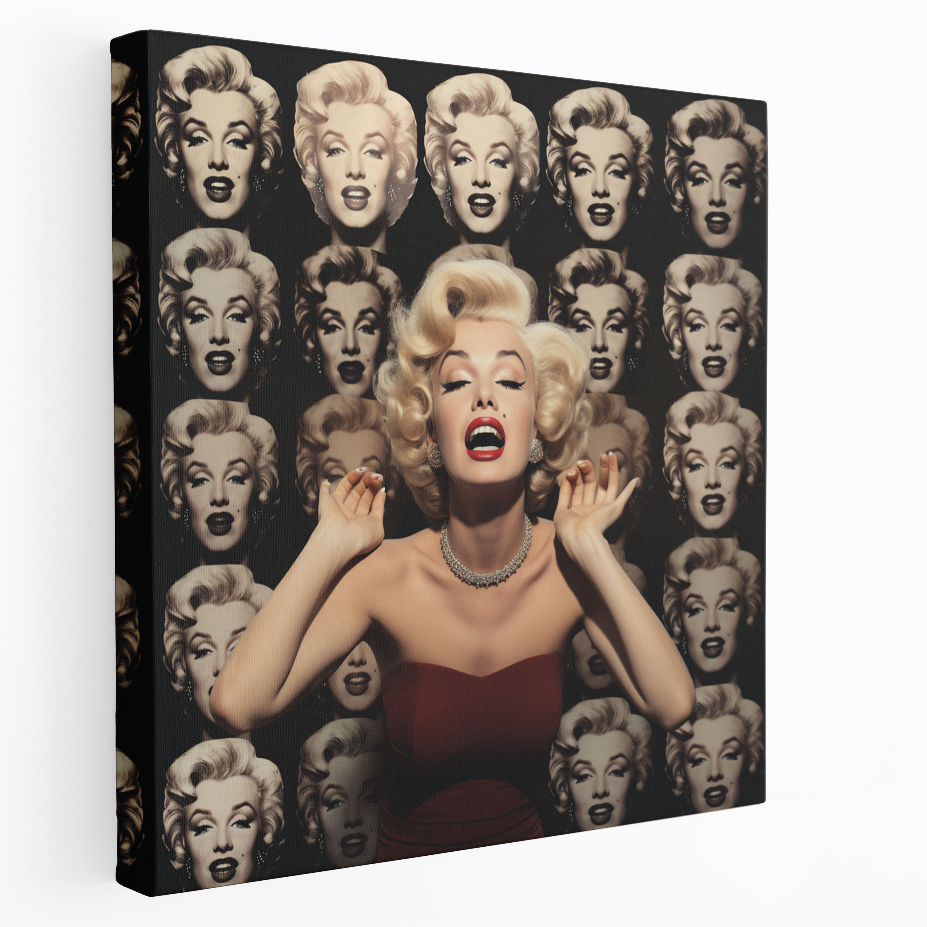 Marilyn Monroe Collage Canvas Print - Marilyn Monroe, Iconic Poses, Canvas Print, Expressions