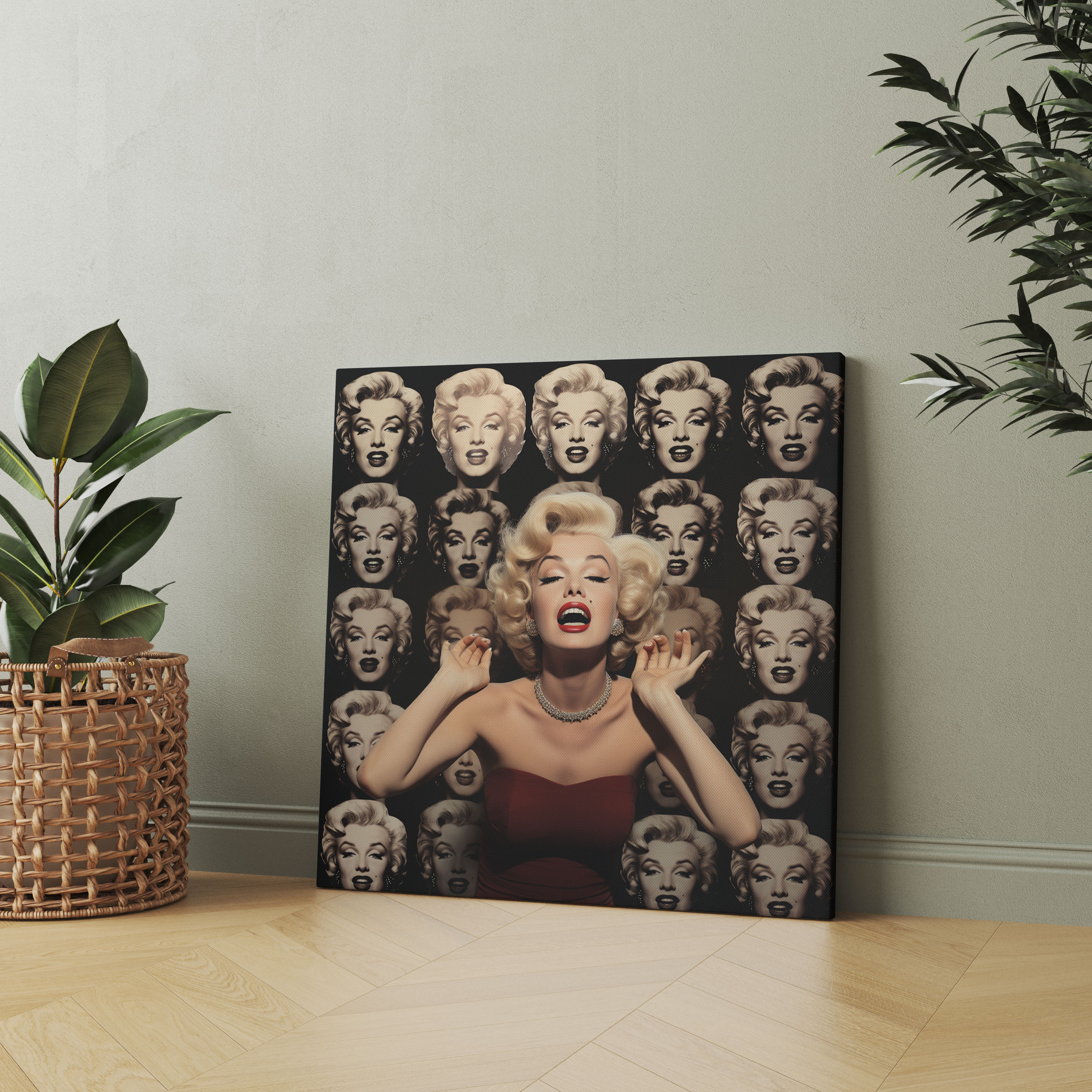 Marilyn Monroe Collage Canvas Print - Marilyn Monroe, Iconic Poses, Canvas Print, Expressions