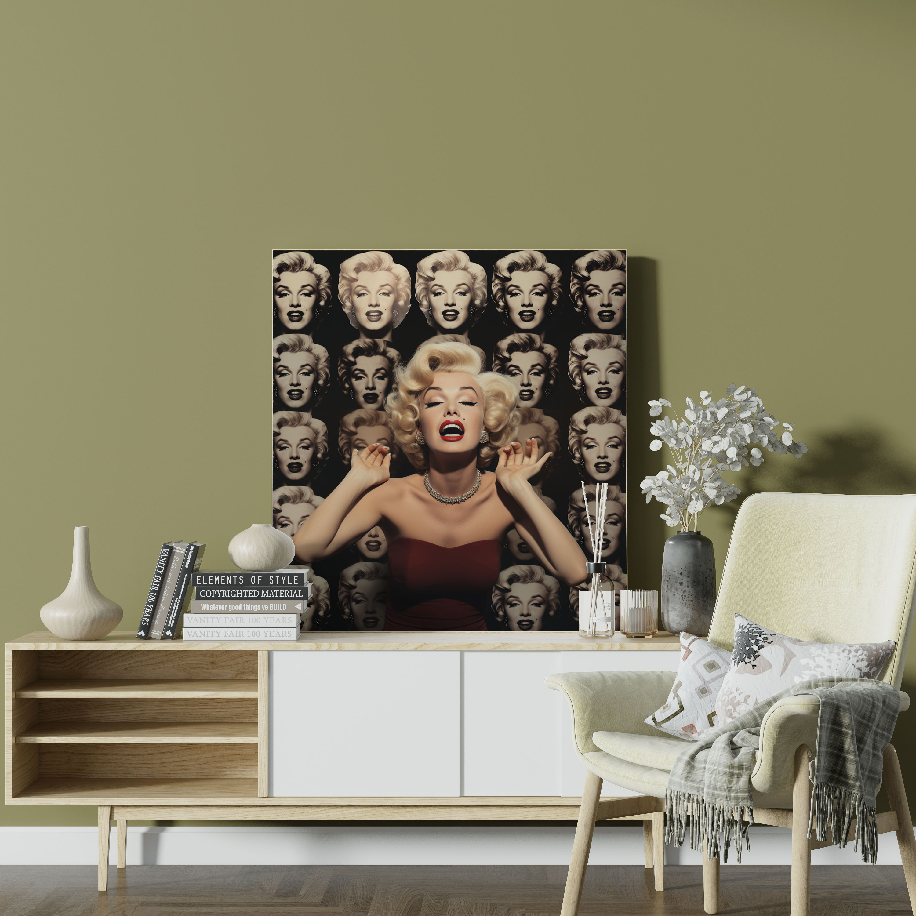 Marilyn Monroe Collage Canvas Print - Marilyn Monroe, Iconic Poses, Canvas Print, Expressions