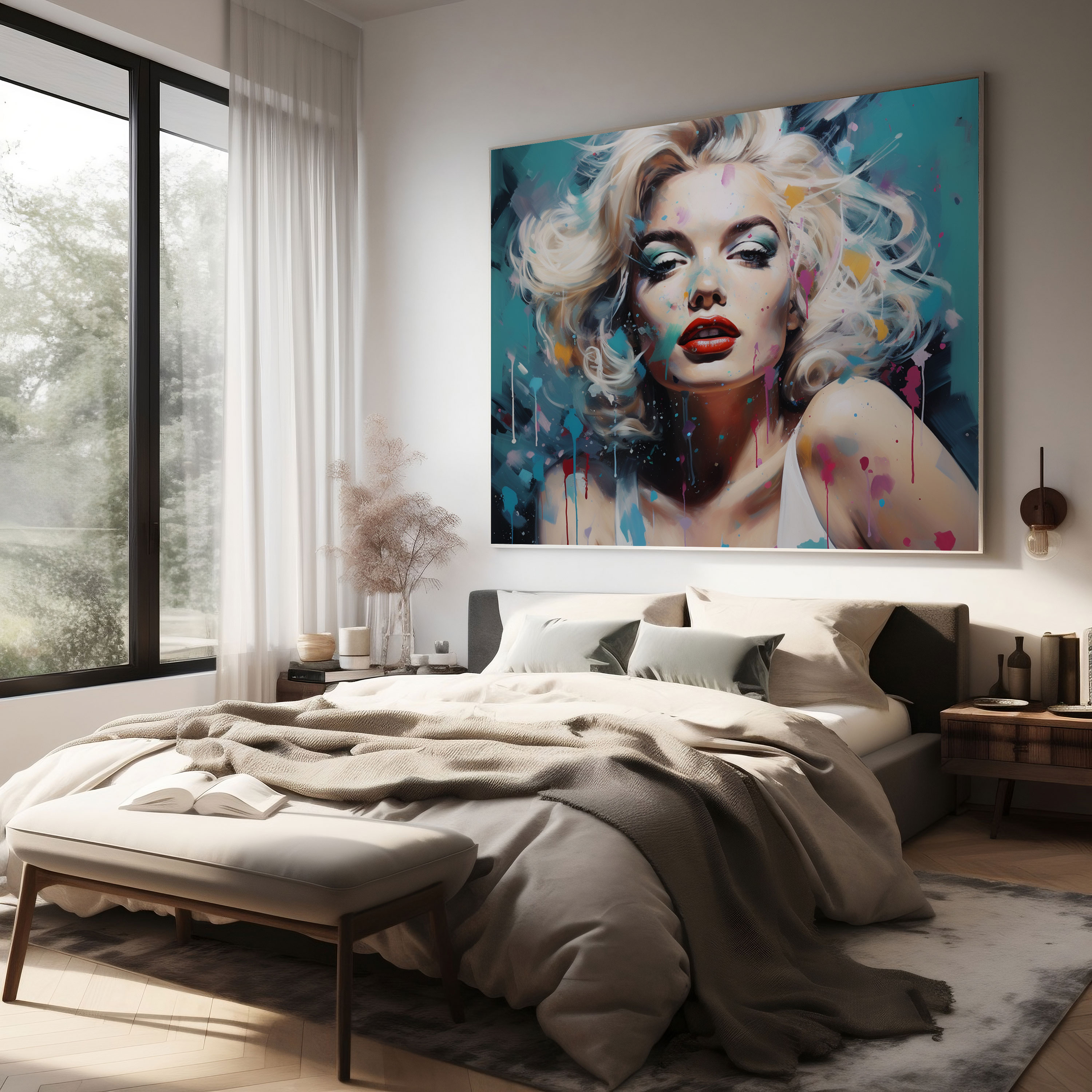 Contemporary Marilyn Monroe Canvas Print - Marilyn Monroe, Wall Decoration, Modern And Innovative Style, Marilyn Monroe