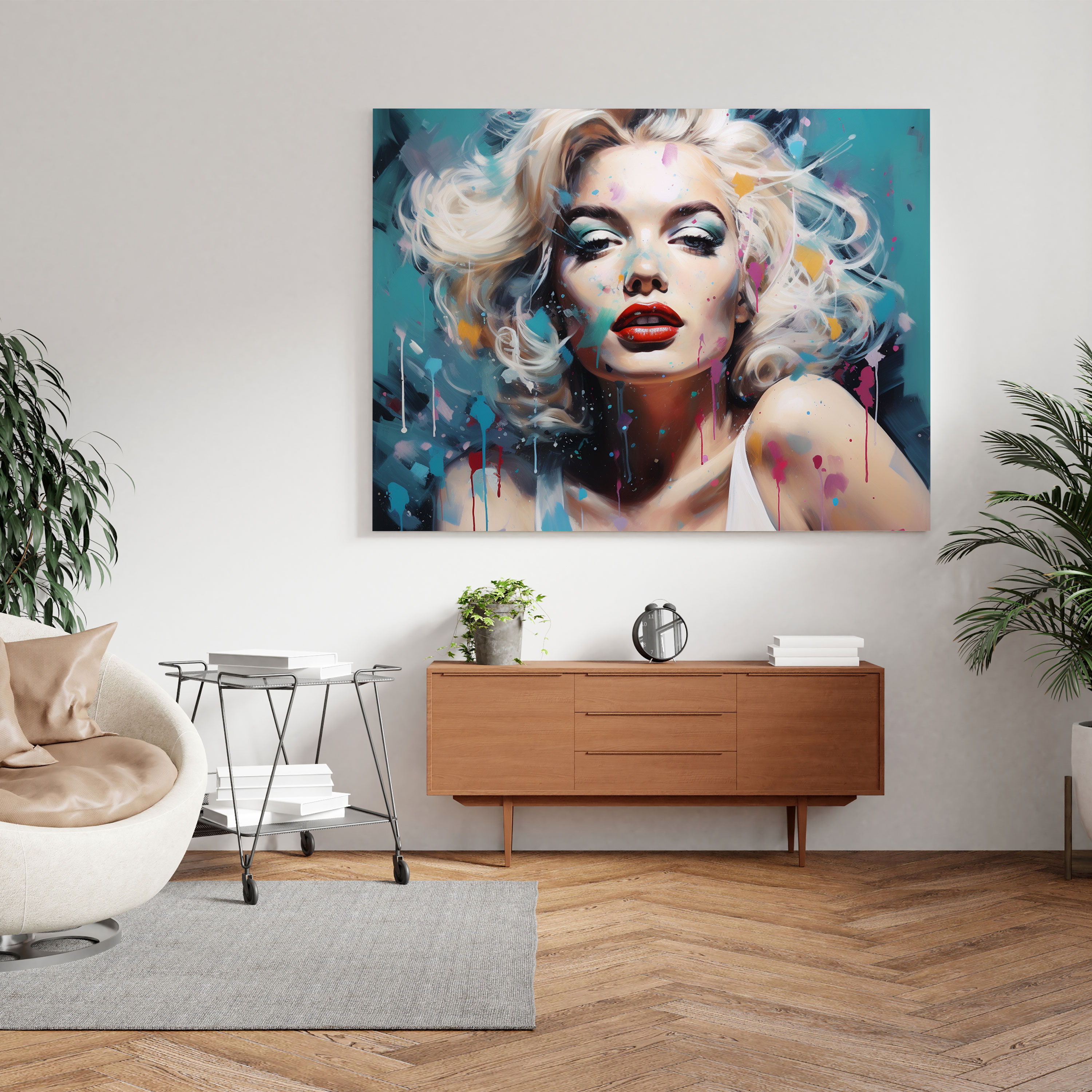 Contemporary Marilyn Monroe Canvas Print - Marilyn Monroe, Wall Decoration, Modern And Innovative Style, Marilyn Monroe