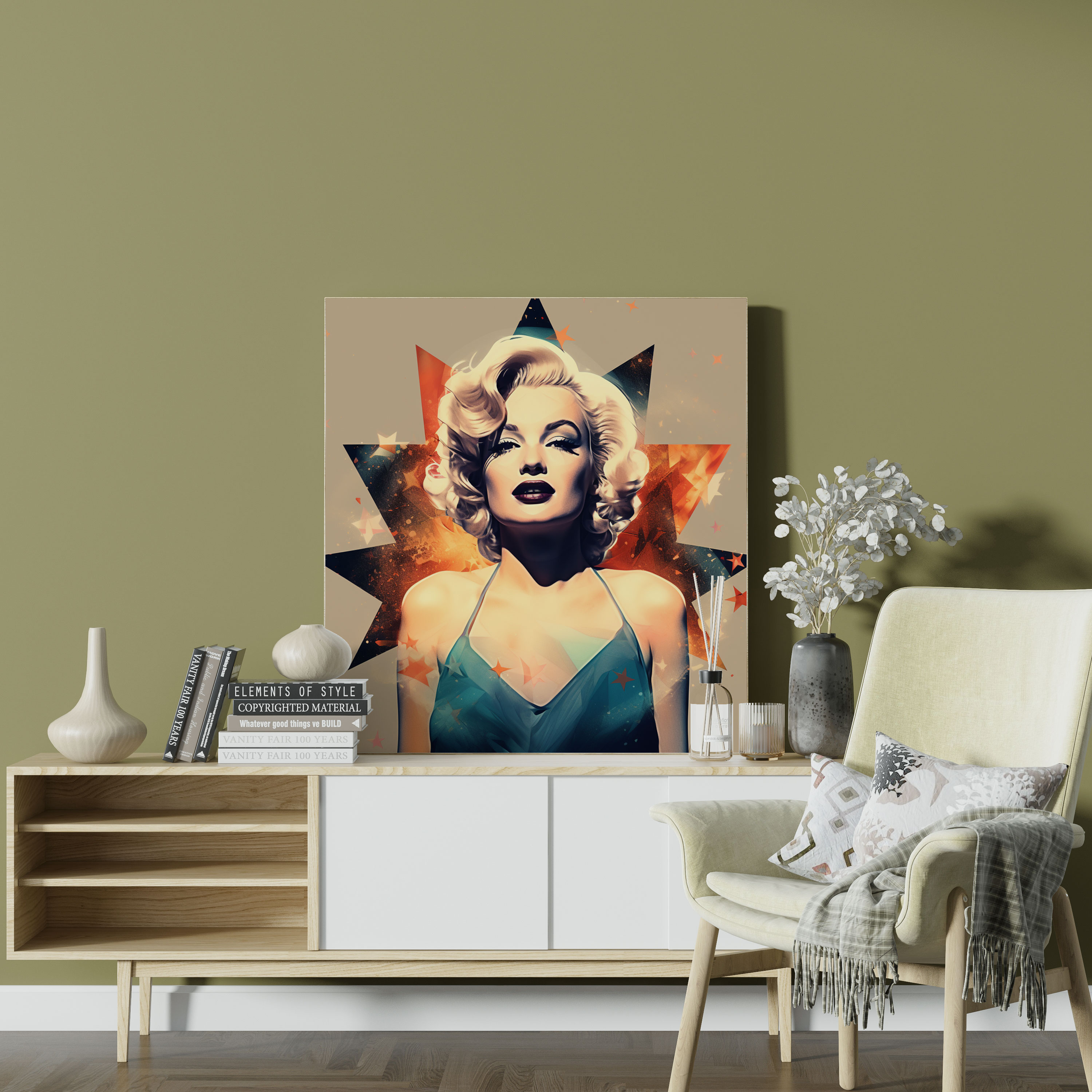Marilyn Monroe Canvas Print - Retro Movie Poster Wall Art - Marilyn Monroe, Marilyn Monroe, Movie Poster, Wall Art