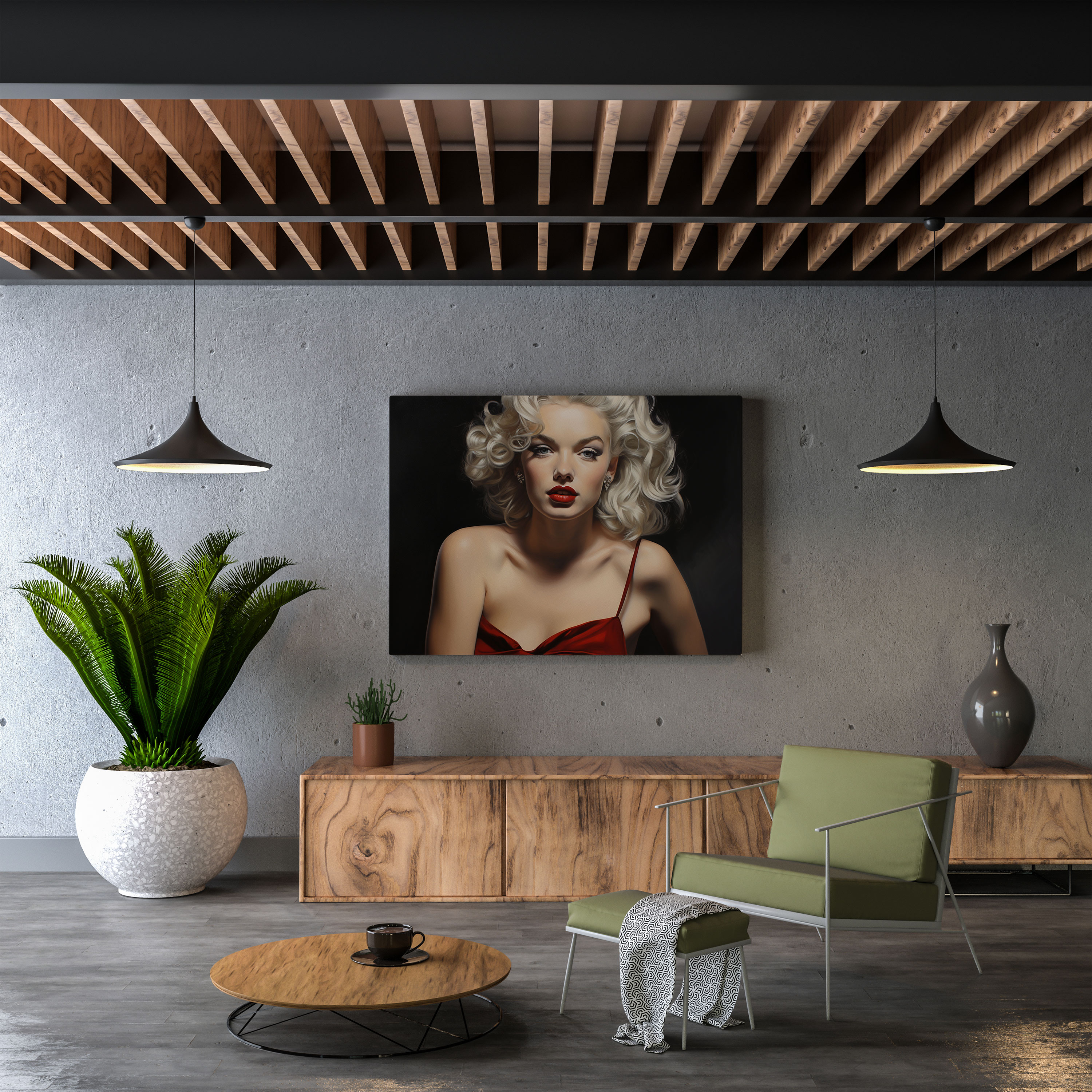 Marilyn Monroe Canvas Print - Realistic Oil Painting Wall Art - Marilyn Monroe, Wall Art, Oil Painting, Realistic