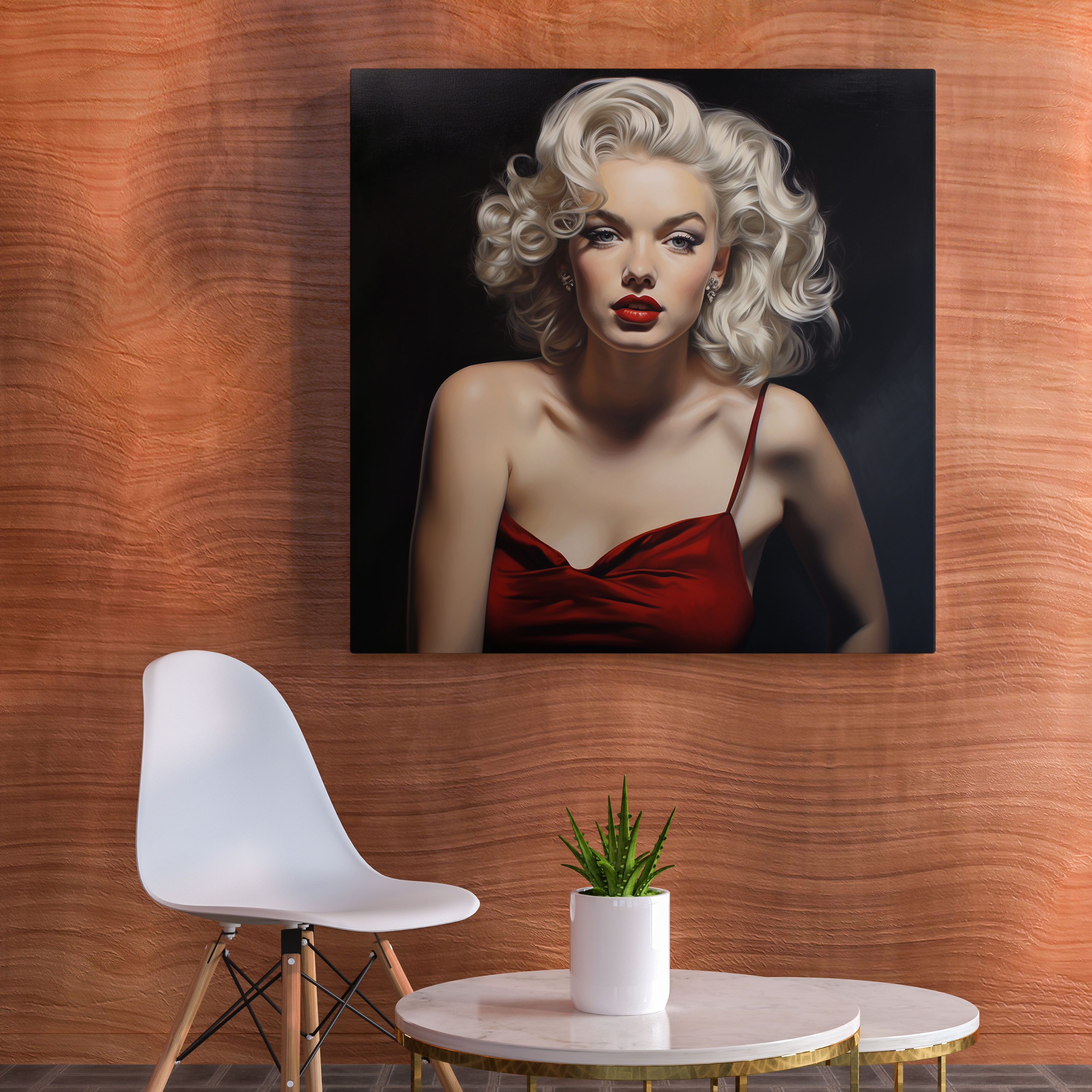 Marilyn Monroe Canvas Print - Realistic Oil Painting Wall Art - Marilyn Monroe, Wall Art, Oil Painting, Realistic