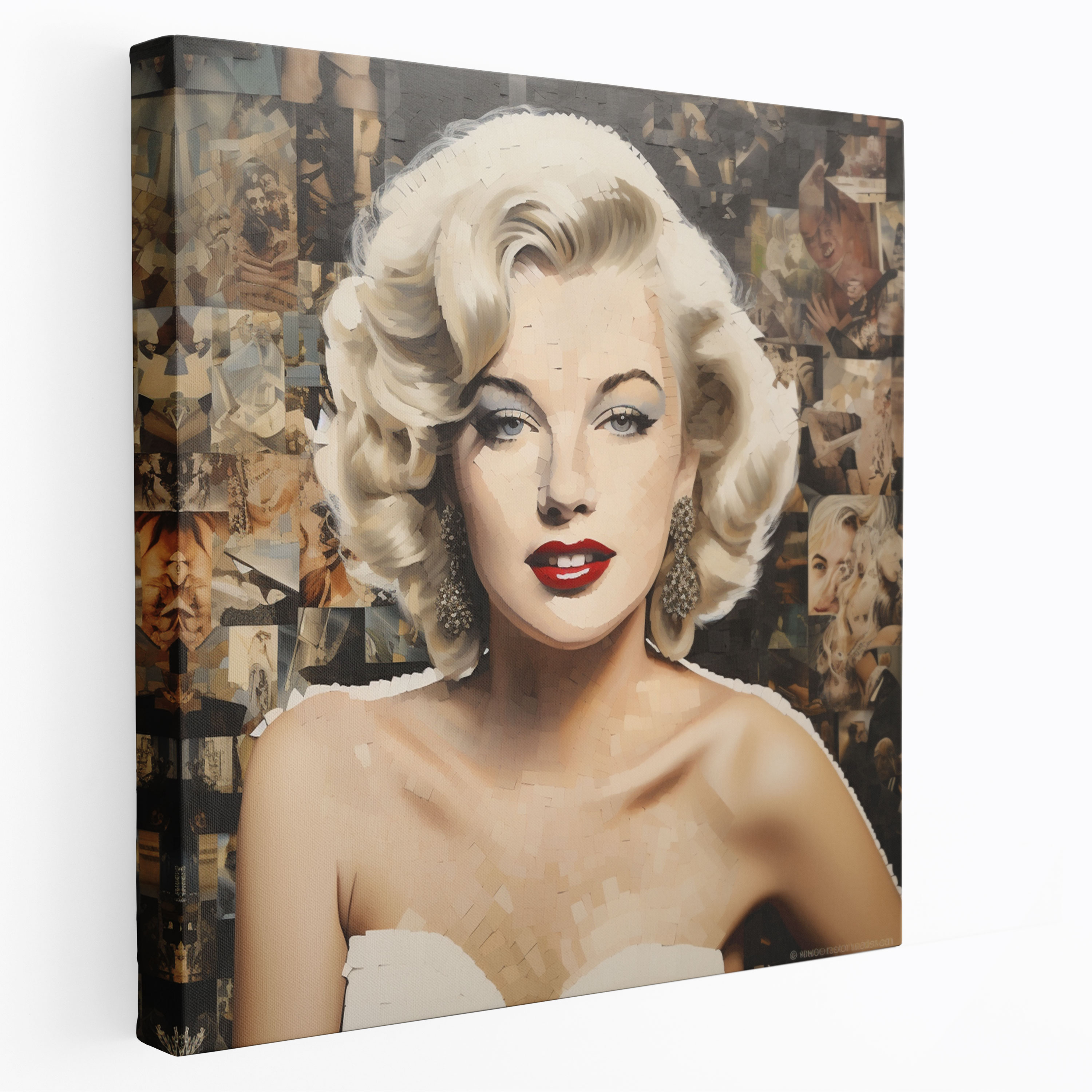 Marilyn Monroe Canvas Print - Captivating Mosaic Wall Art - Marilyn Monroe, Marilyn Monroe, Memorable Moments, Canvas Wall Art