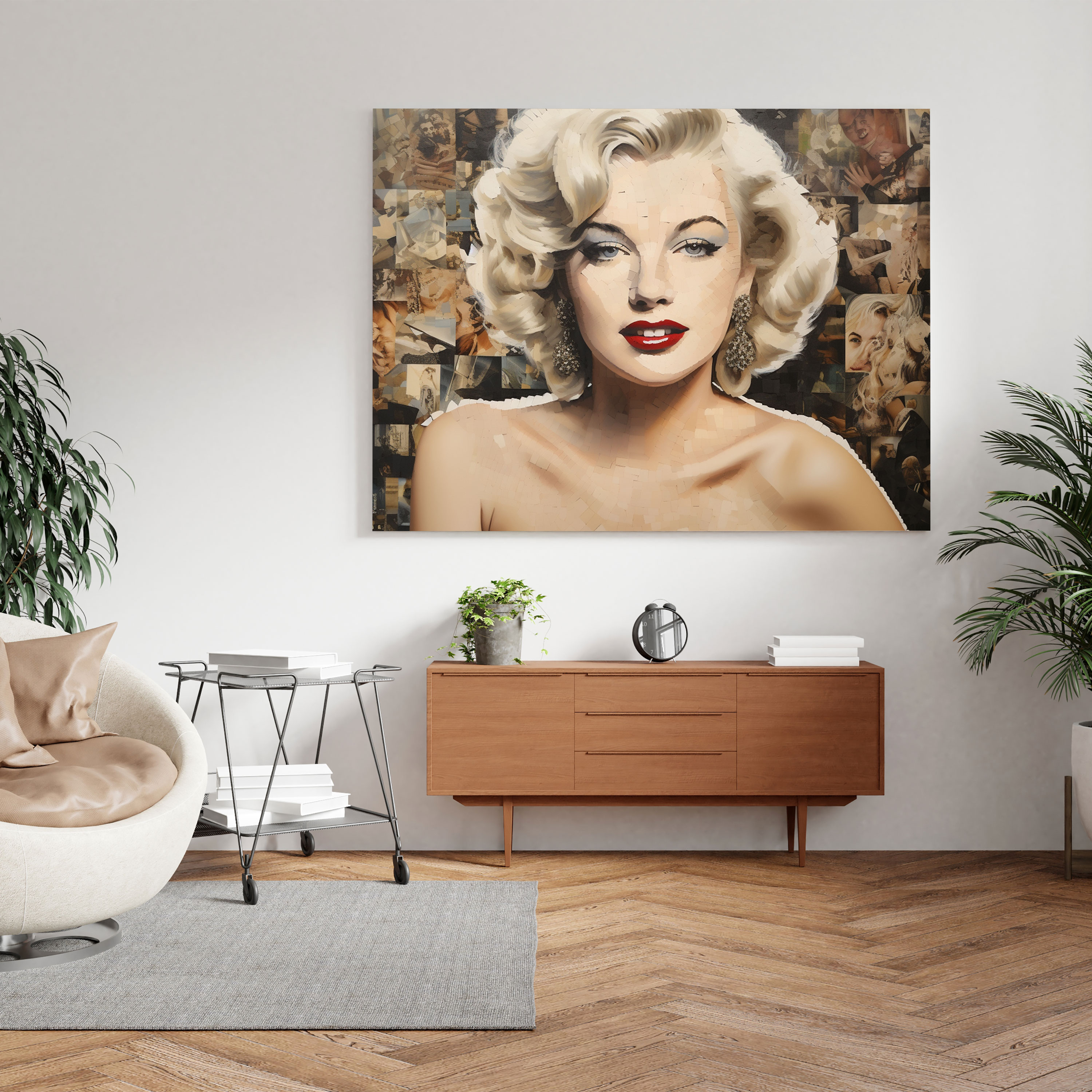 Marilyn Monroe Canvas Print - Captivating Mosaic Wall Art - Marilyn Monroe, Marilyn Monroe, Memorable Moments, Canvas Wall Art