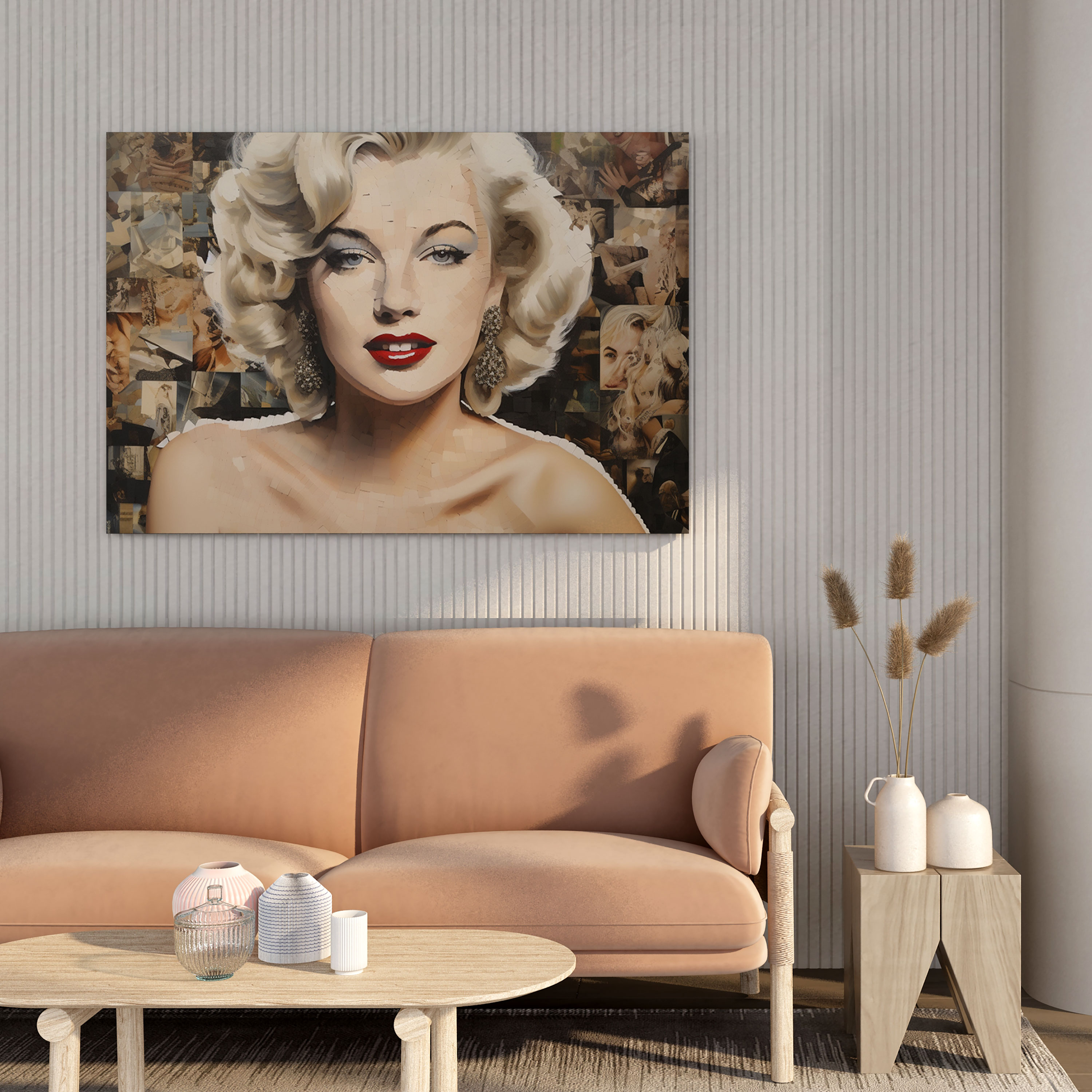 Marilyn Monroe Canvas Print - Captivating Mosaic Wall Art - Marilyn Monroe, Marilyn Monroe, Memorable Moments, Canvas Wall Art