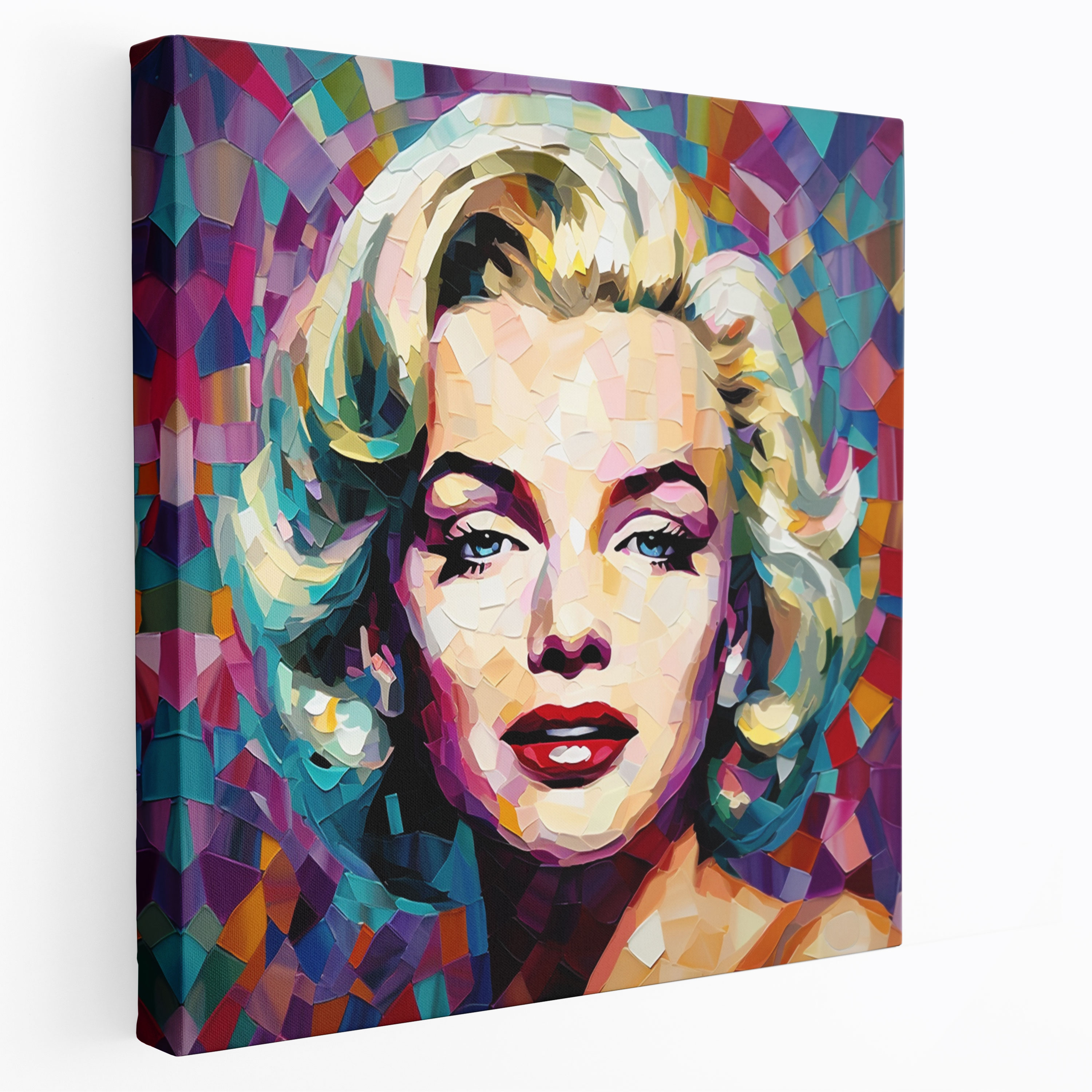 Marilyn Monroe Canvas Print: Mosaic Wall Decoration - Marilyn Monroe, Unique And Eye-Catching, Canvas Wall Art, Wall Art