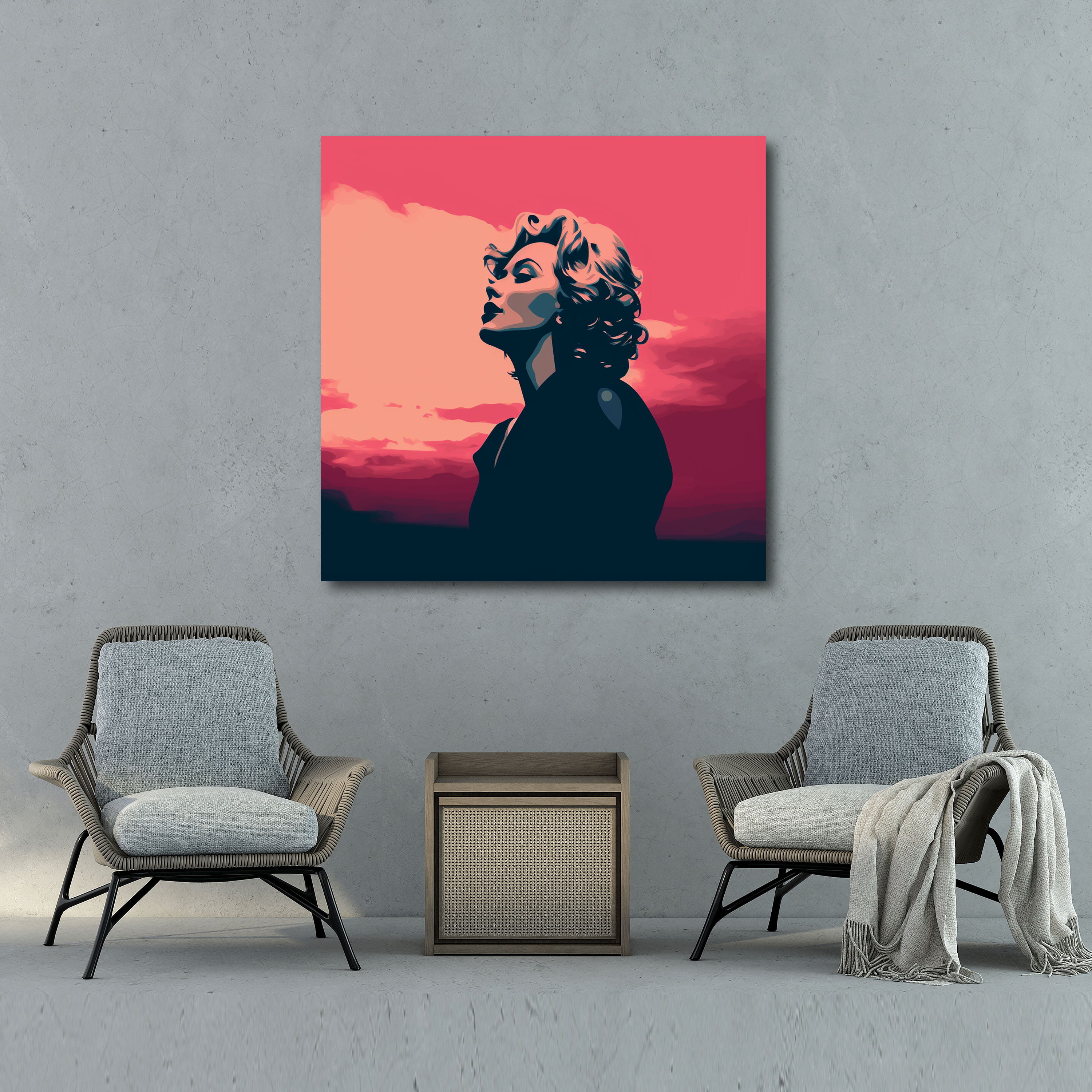 Marilyn Monroe Canvas Print: Silhouette Wall Art - Marilyn Monroe, Marilyn Monroe, Canvas, Elegance And Serenity