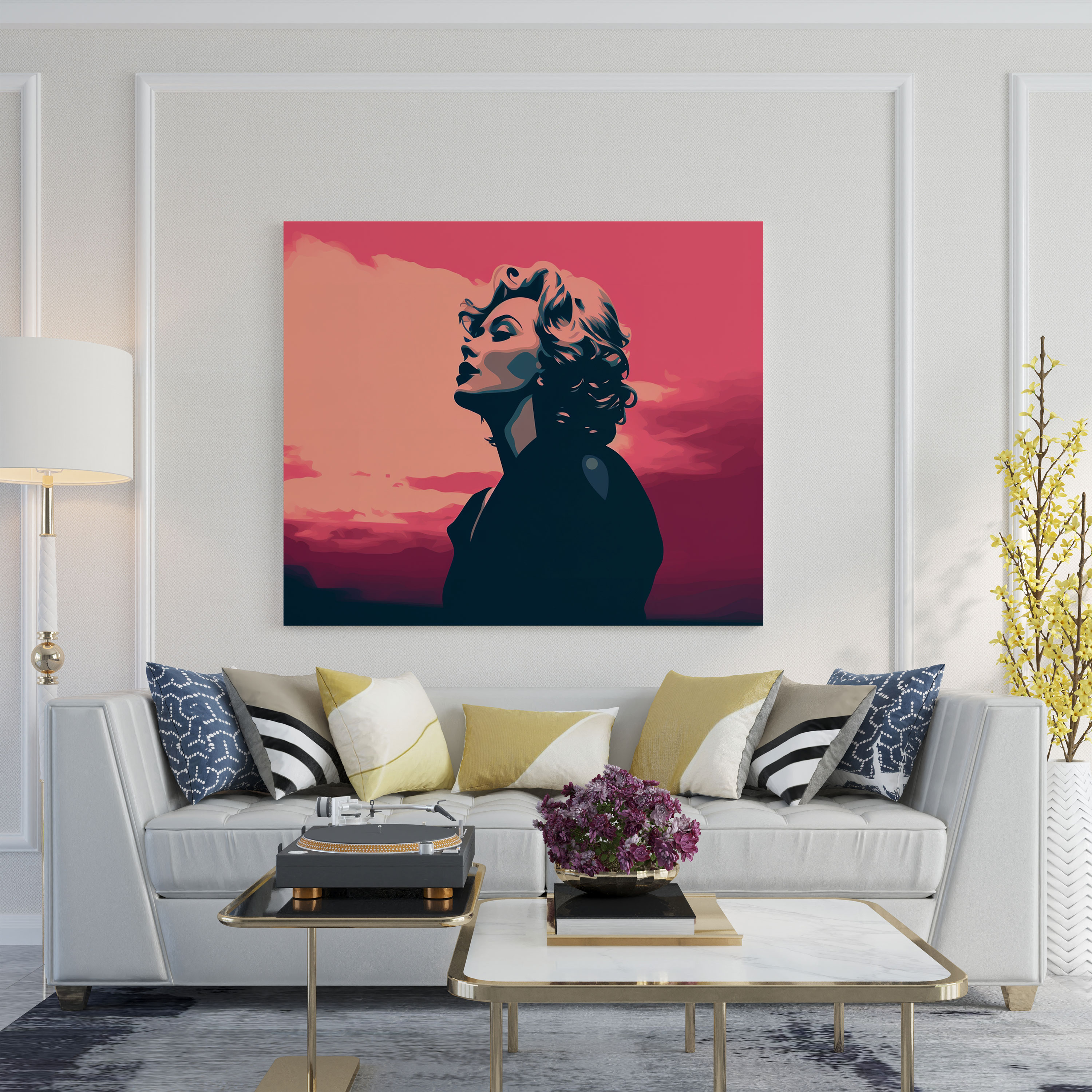 Marilyn Monroe Canvas Print: Silhouette Wall Art - Marilyn Monroe, Marilyn Monroe, Canvas, Elegance And Serenity