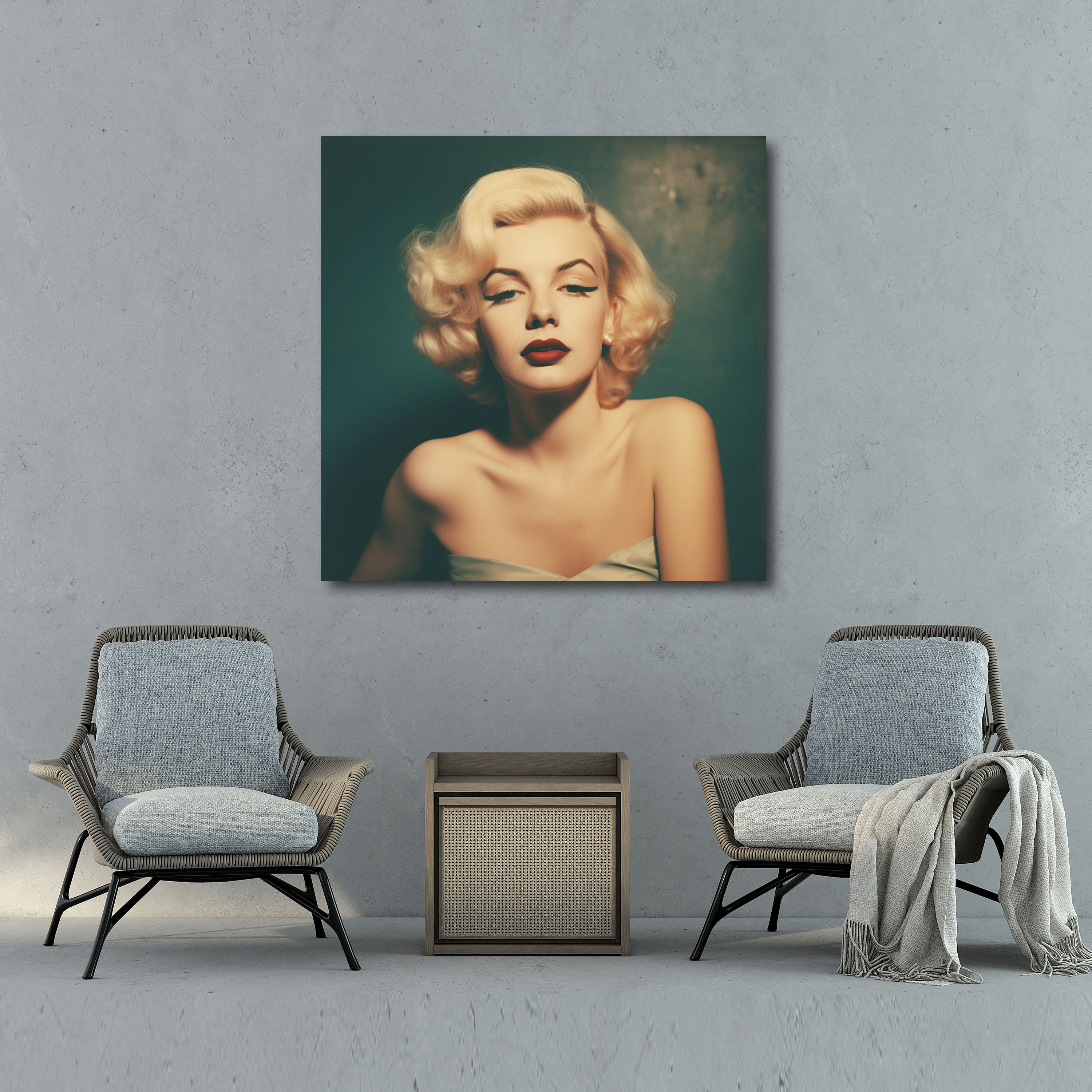 Vintage Marilyn Monroe Canvas Print: Polaroid Wall Art - Marilyn Monroe, Home Decoration, Wall Decoration, Canvas Print