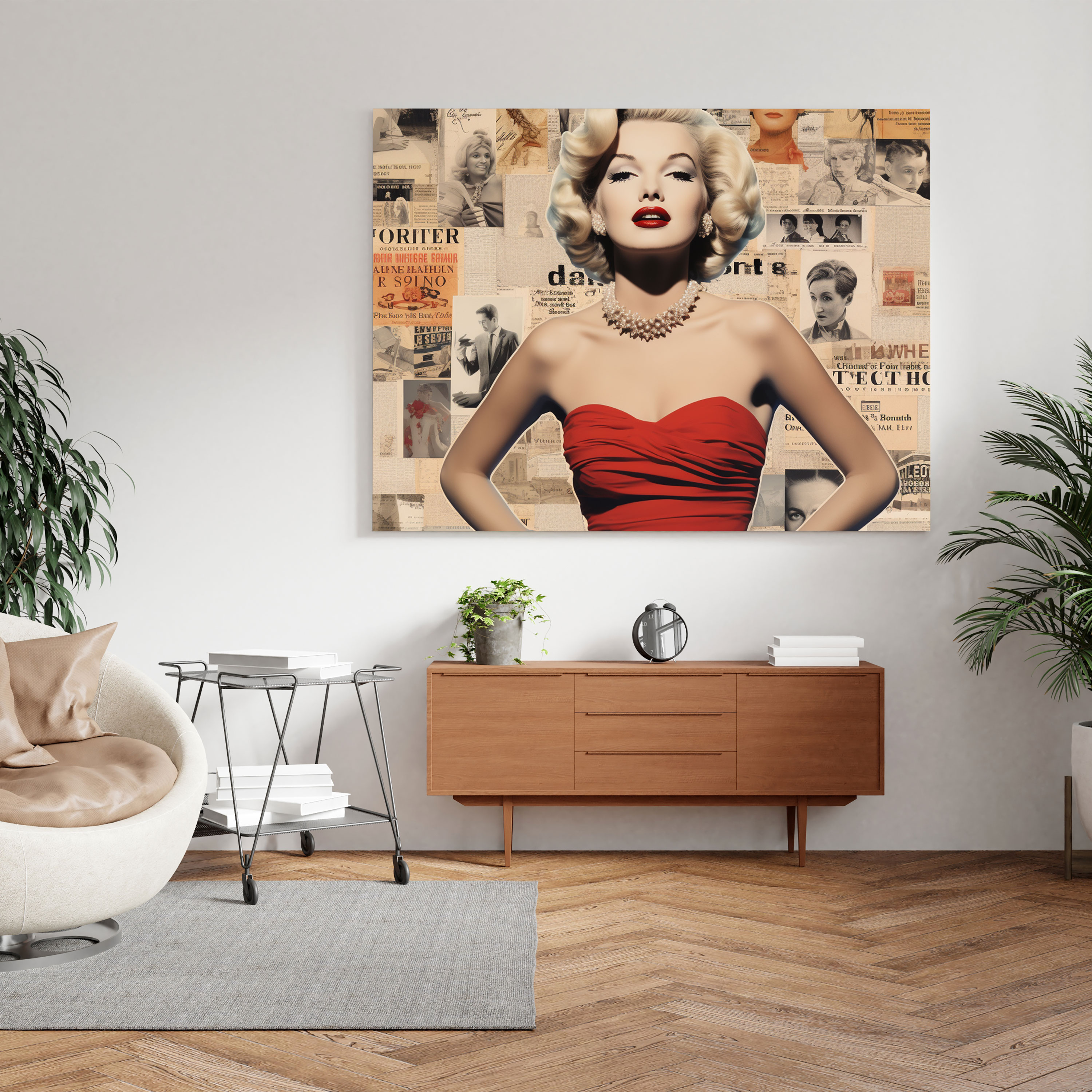 Marilyn Monroe Canvas Print: Iconic Collage Wall Decoration - Marilyn Monroe, Collage, Canvas Wall Art, Marilyn Monroe
