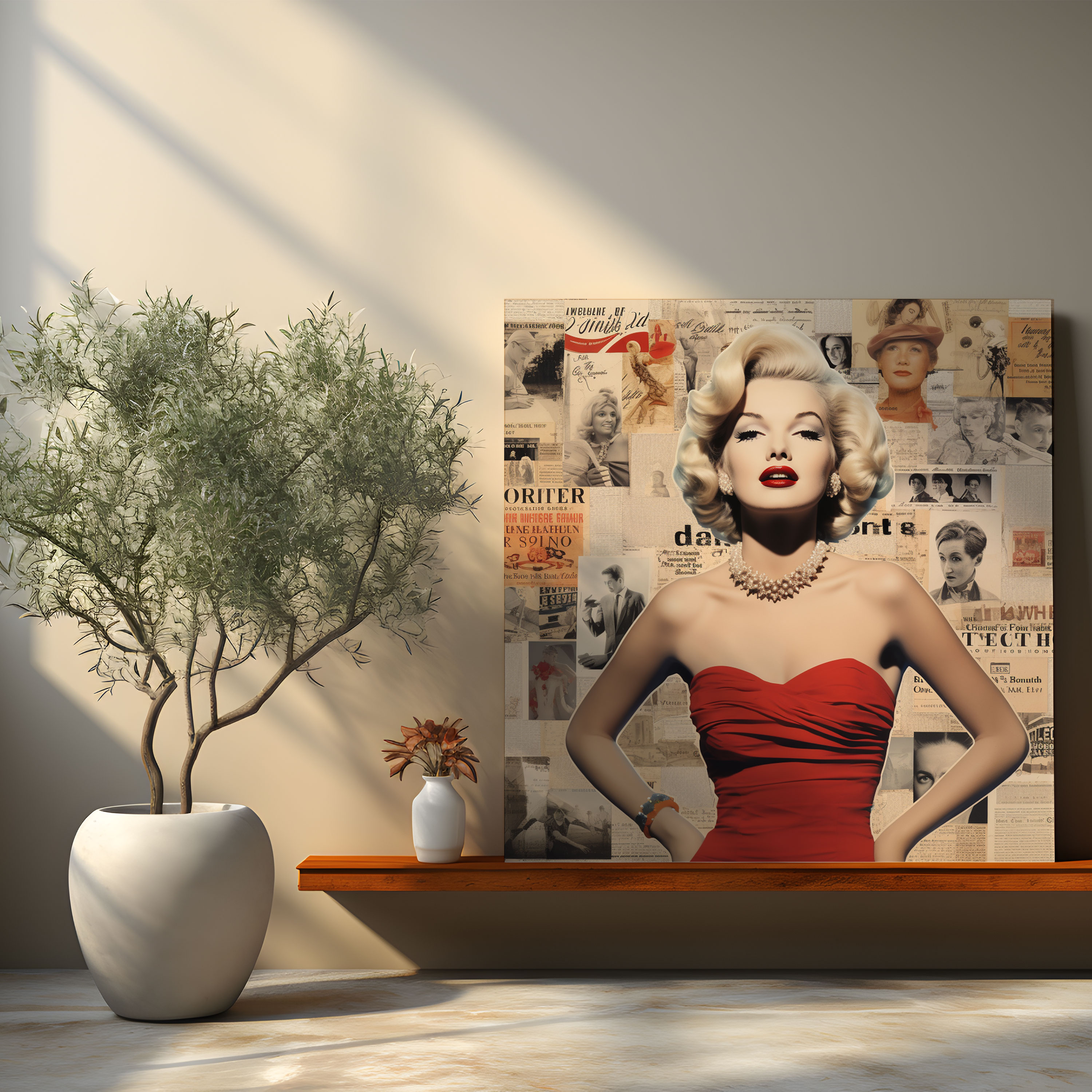 Marilyn Monroe Canvas Print: Iconic Collage Wall Decoration - Marilyn Monroe, Collage, Canvas Wall Art, Marilyn Monroe