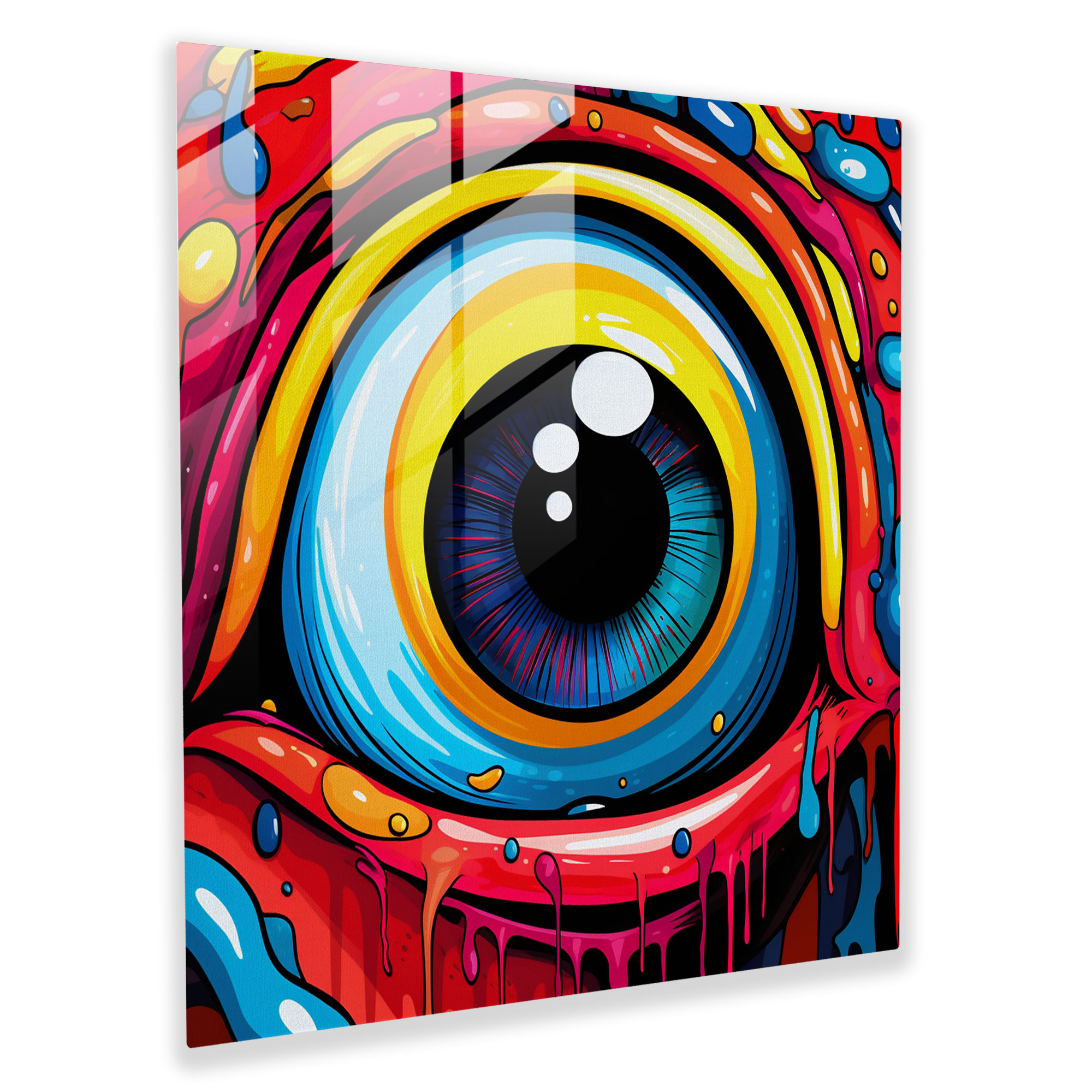 Pop Art Tarzında Minyon Cam Tablo - Modern Sanat Minyonlar