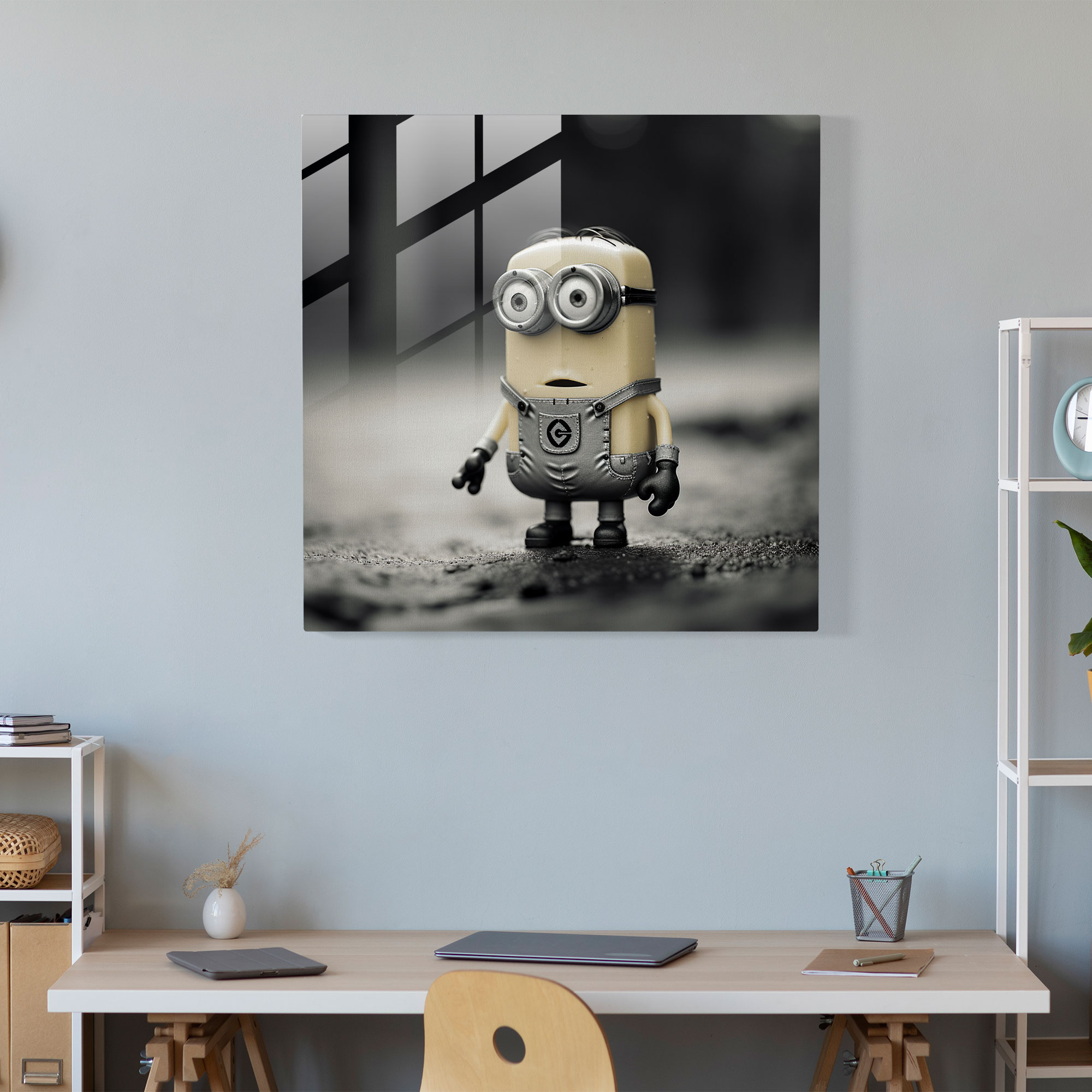 Minions Cam Tablo - Minions Sevimli Yaramaz Duvar Dekorasyonu