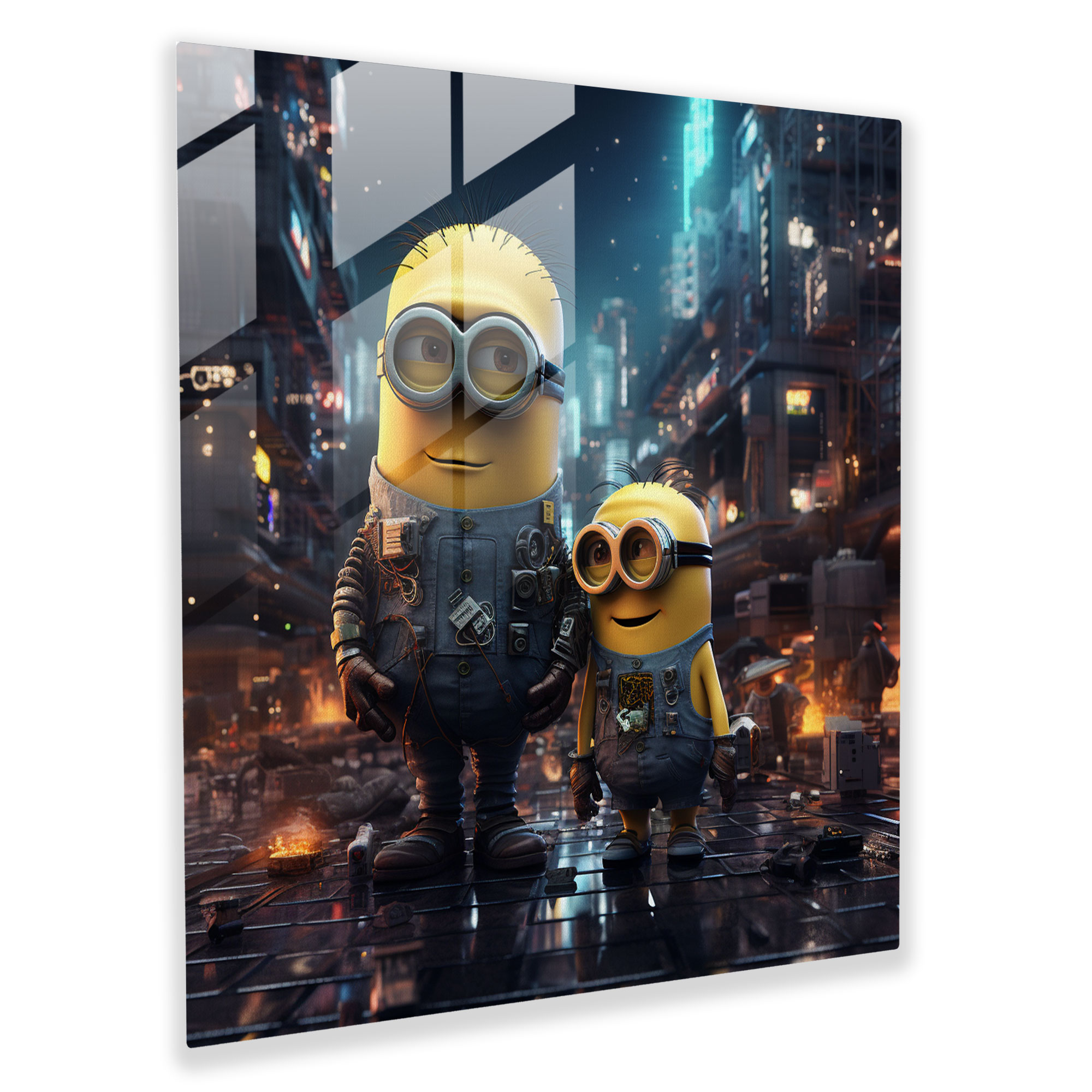Minions Cam Tablo - Minions Sevimlilik Teknoloji Cam Tablo