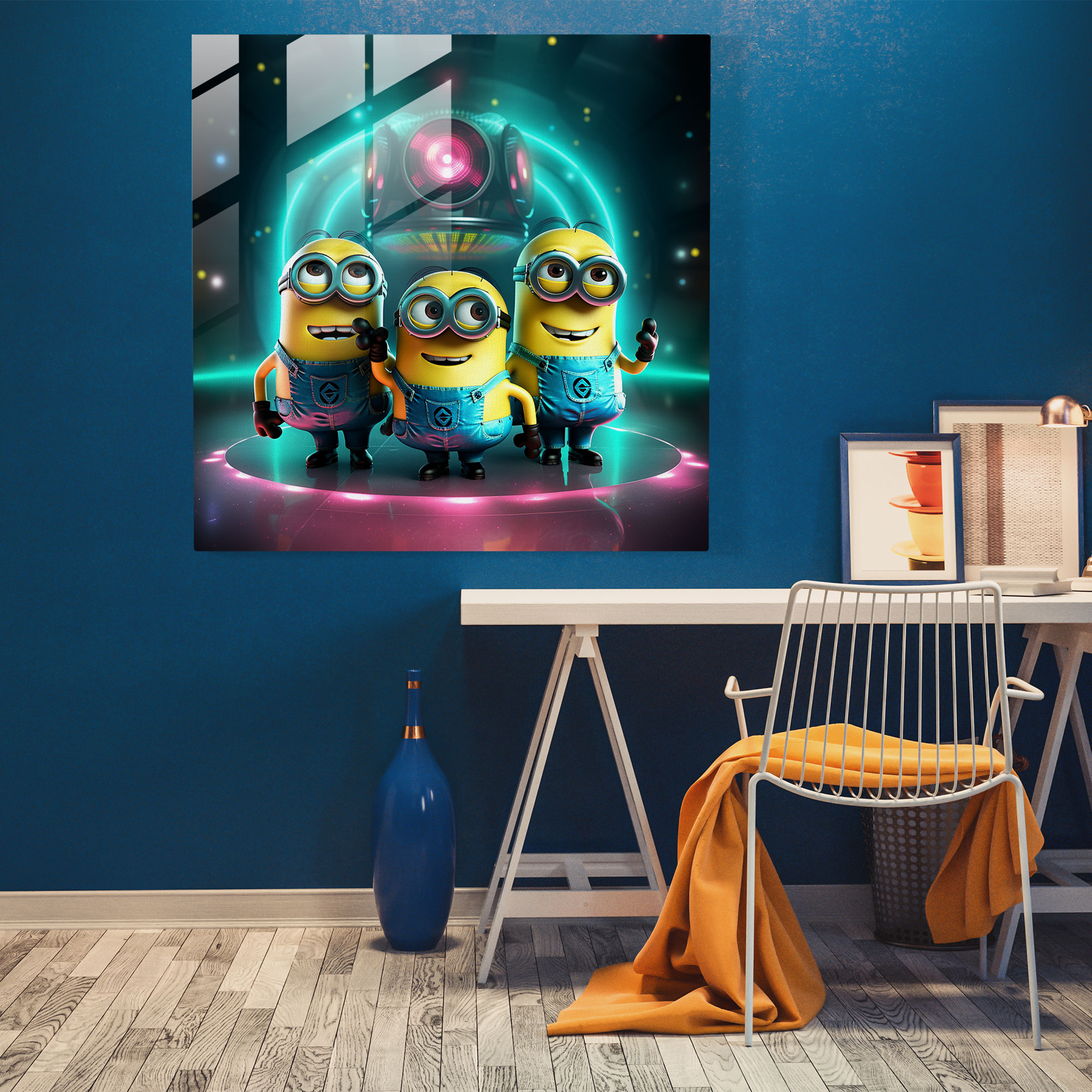 Minions Cam Tablo - Minions Duvar Dekorasyonu Ev Dekorasyonu