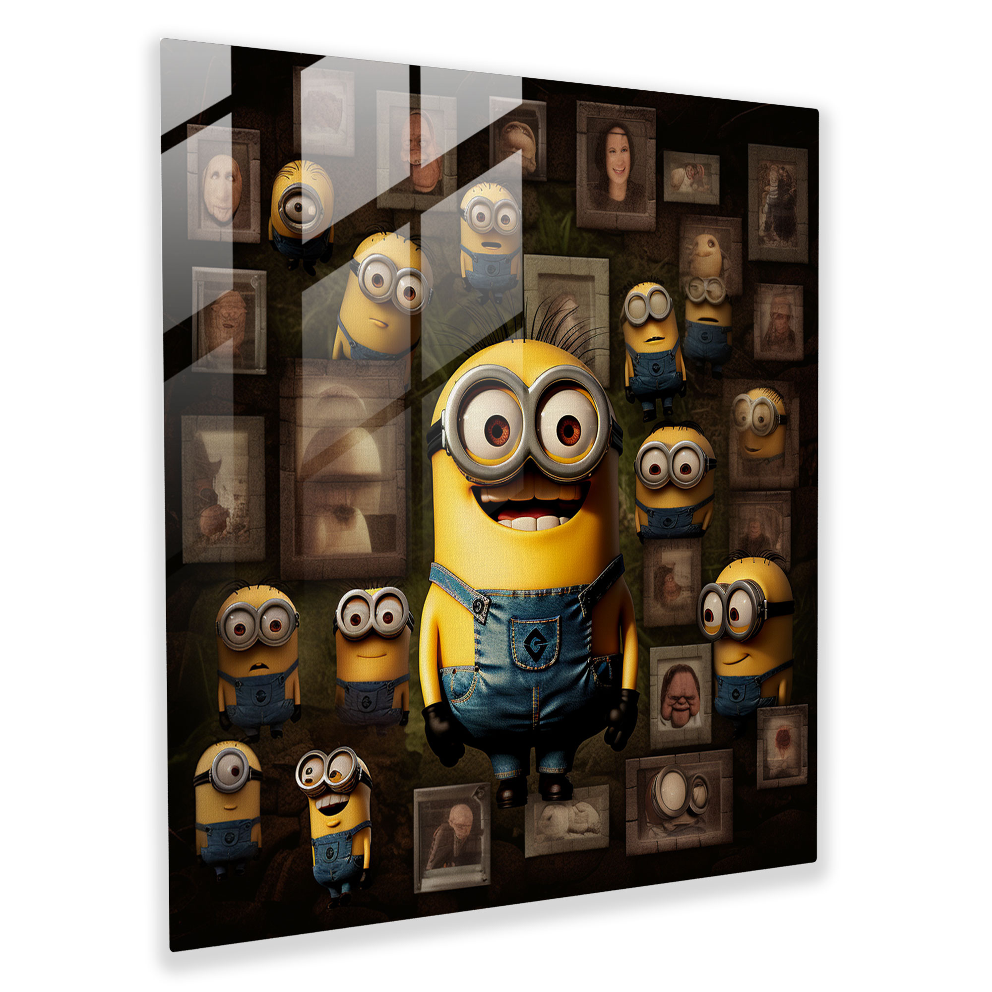 Minions Koleksiyonu Cam Tablo - Minions Koleksiyon Cam Duvar Sanatı