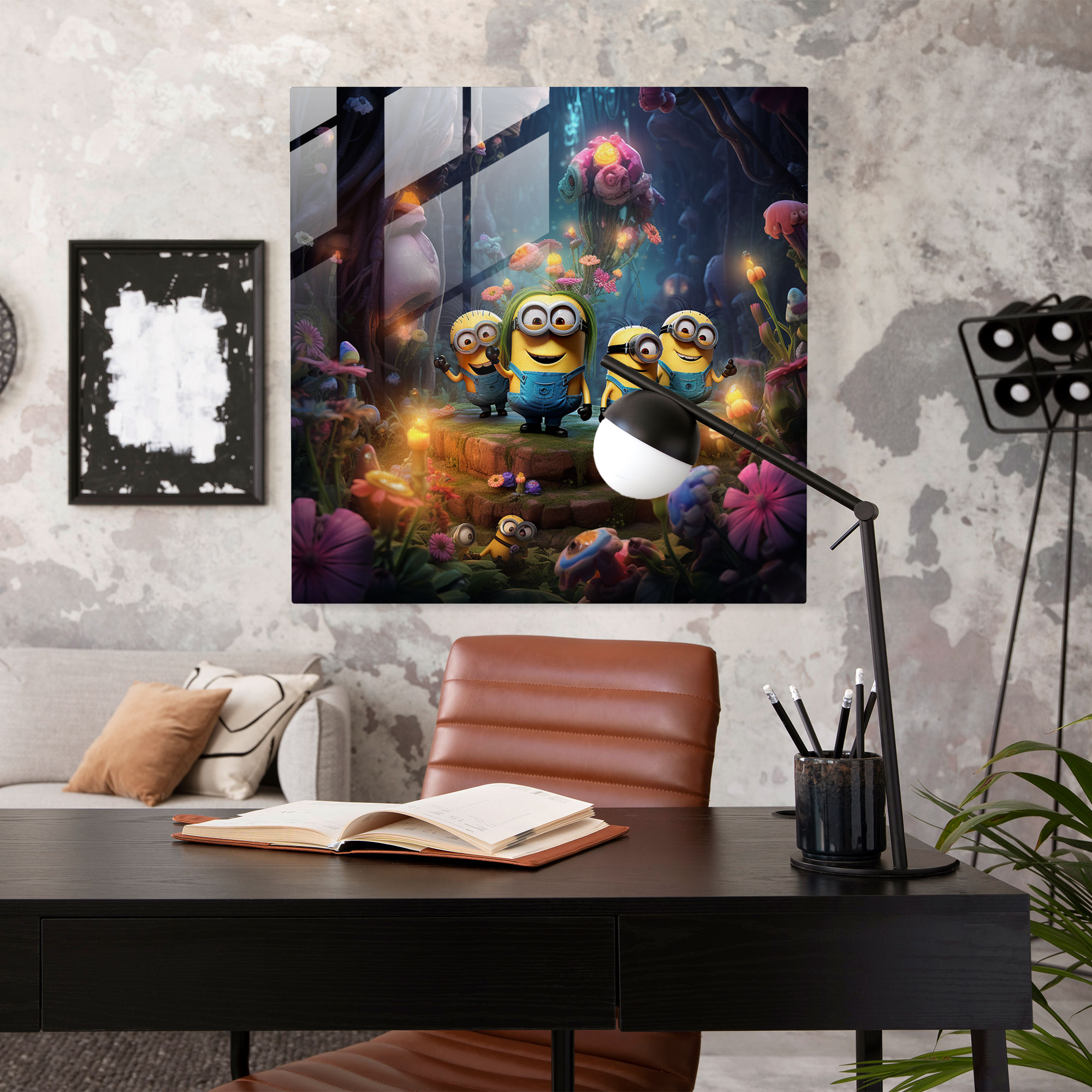Minions Glass Print - Whimsical Wonderland - Minions, Glass Art, Minions, Modern Art