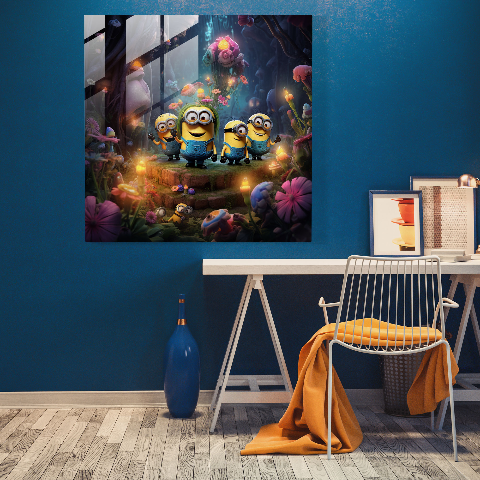 Minions Glass Print - Whimsical Wonderland - Minions, Glass Art, Minions, Modern Art
