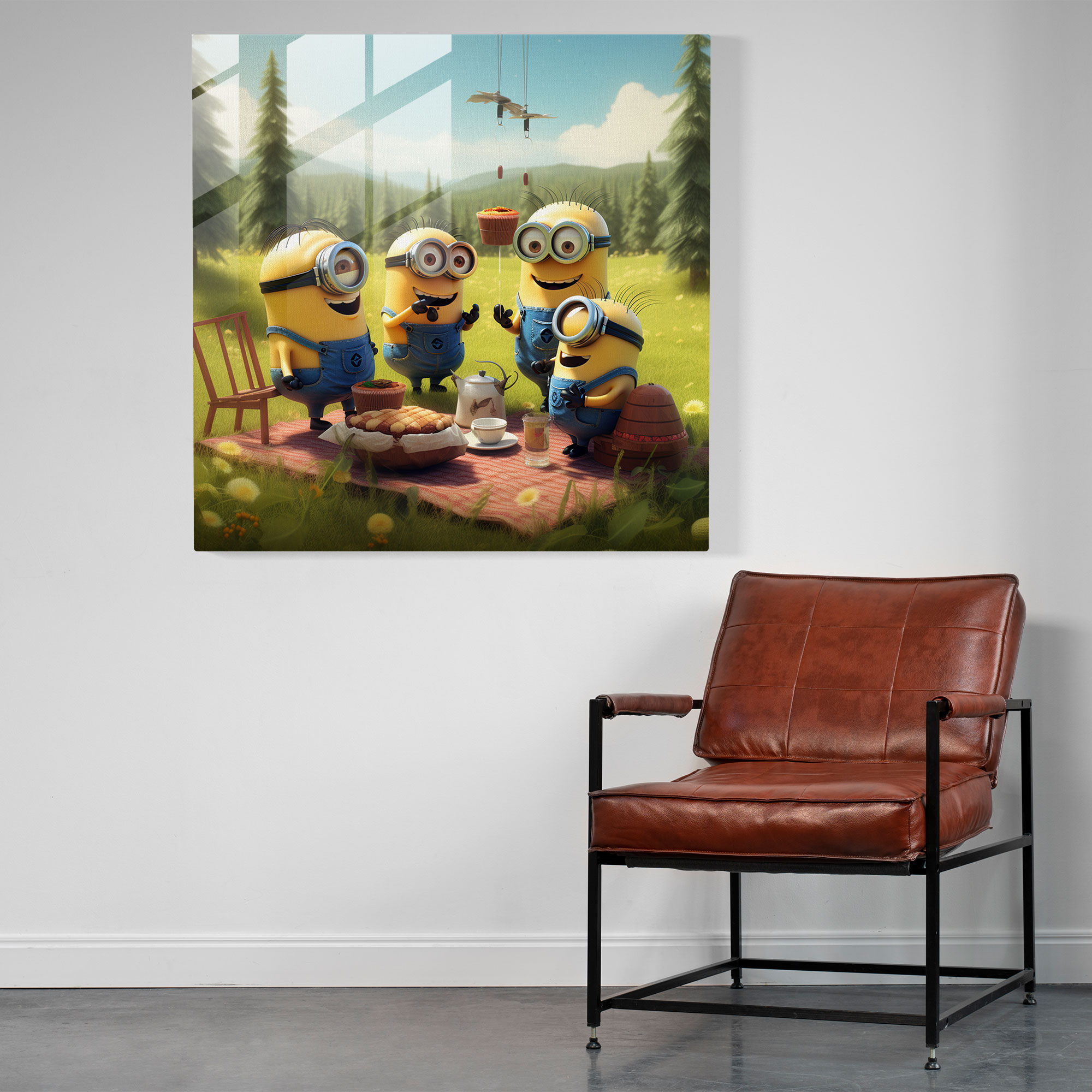 Minions Cam Tablo Sanatı - Minions Cam Sanatı Çizgi Film