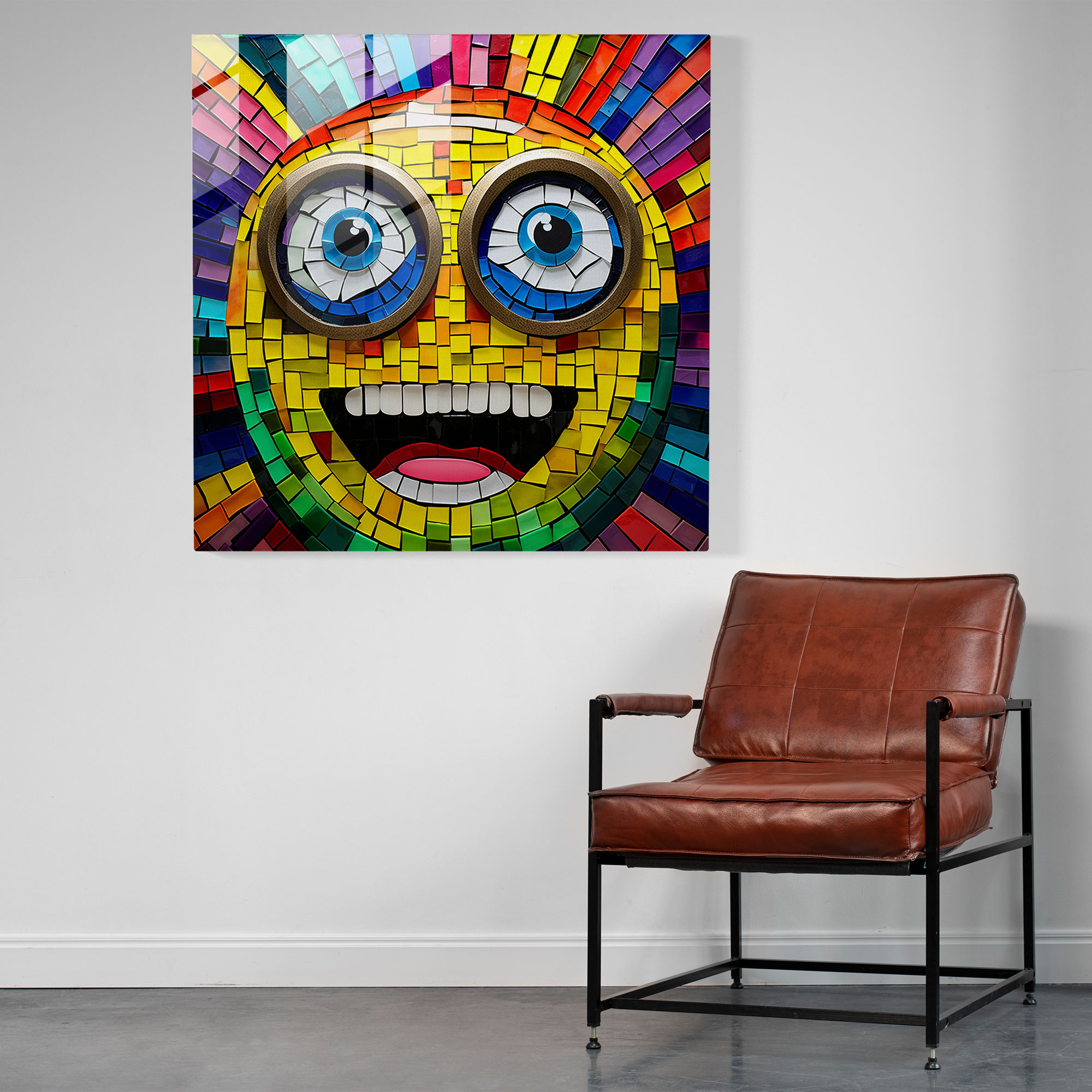 Minion Mosaic Glass Wall Art - Minions, Wall Decoration, Home Decoration, Modern Art