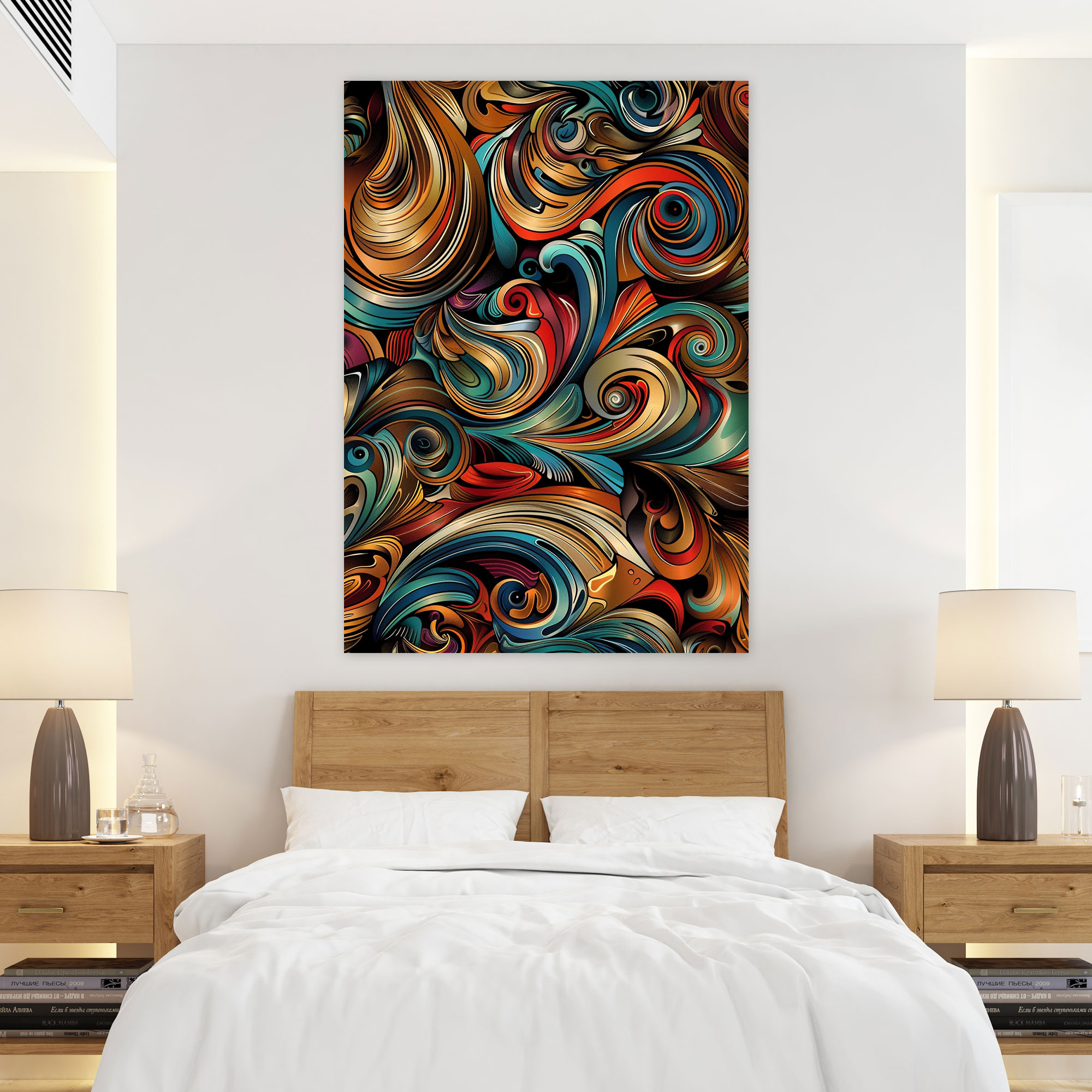 Swirling Lines Mannerism Wall Art - Mannerism, Canvas, Wall Decoration, Home Decoration