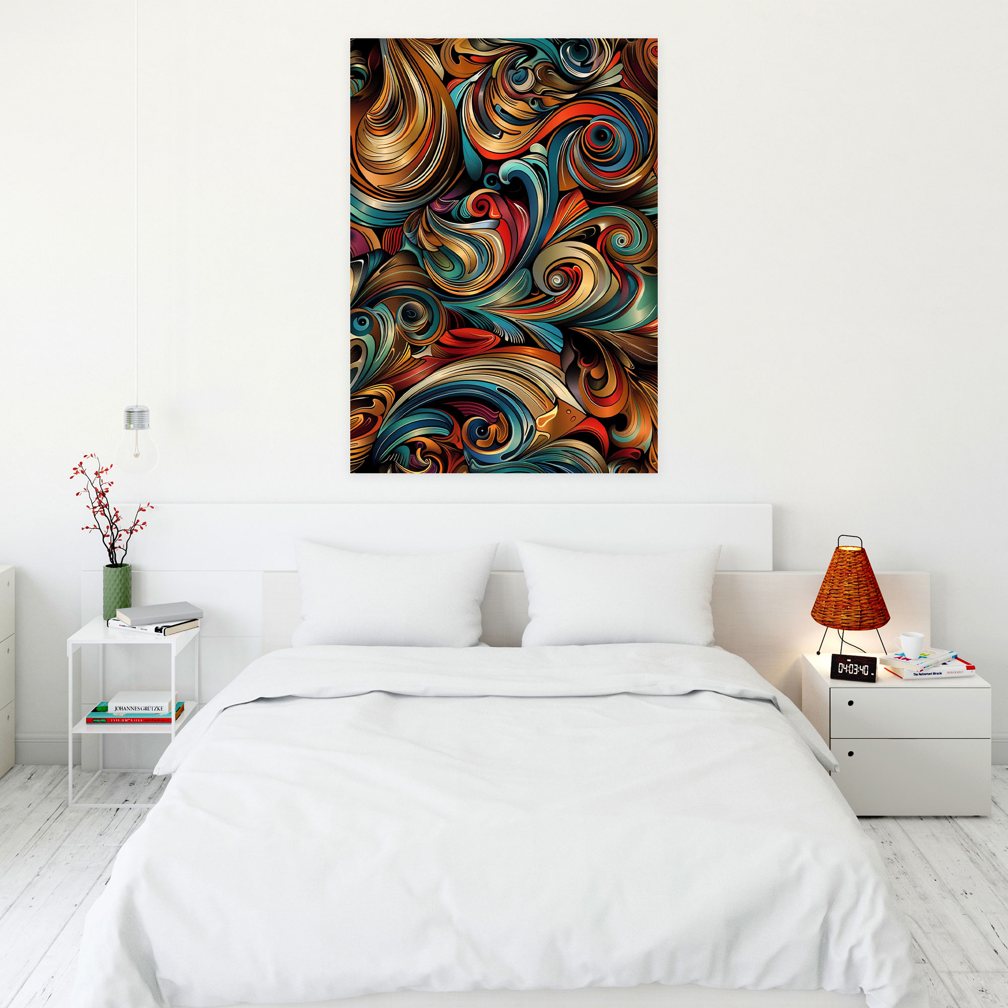 Swirling Lines Mannerism Wall Art - Mannerism, Canvas, Wall Decoration, Home Decoration