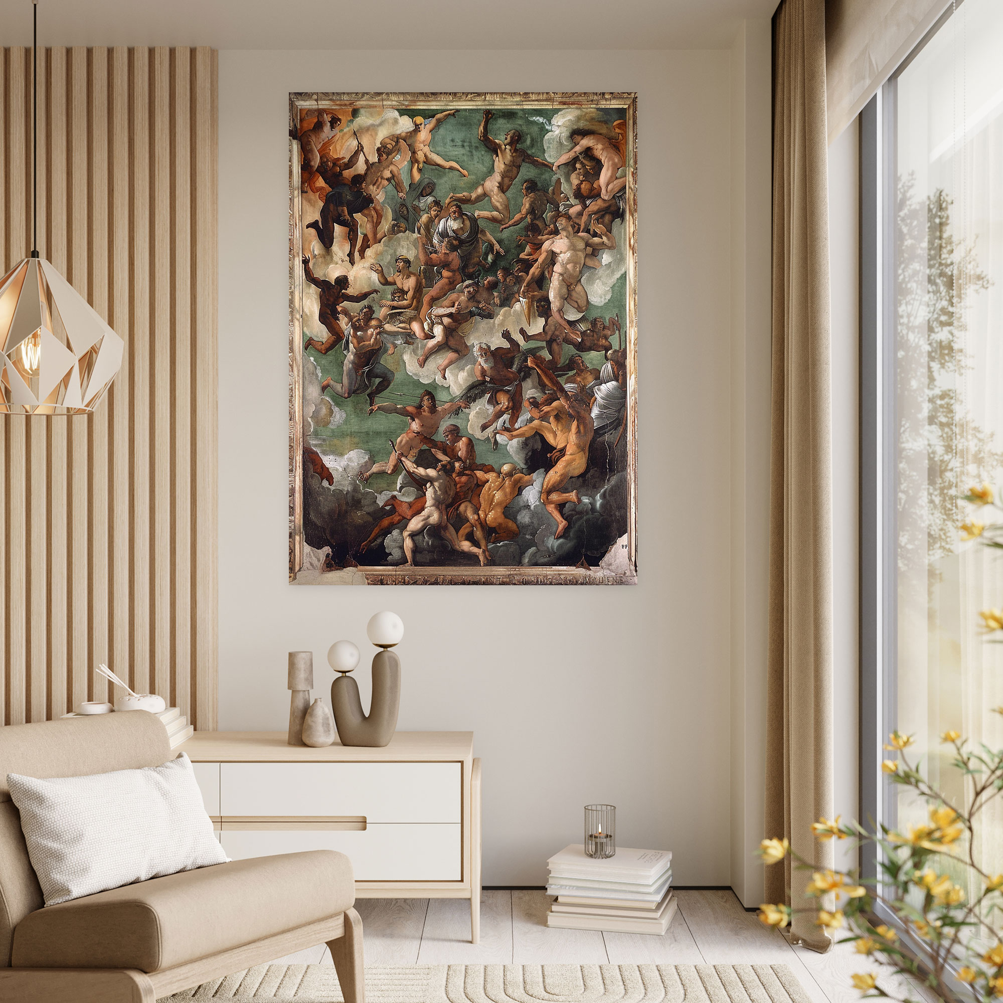 Giulio Romano Mannerism Duvar Dekorasyonu - Ev Dekorasyonu Kanvas Tablo