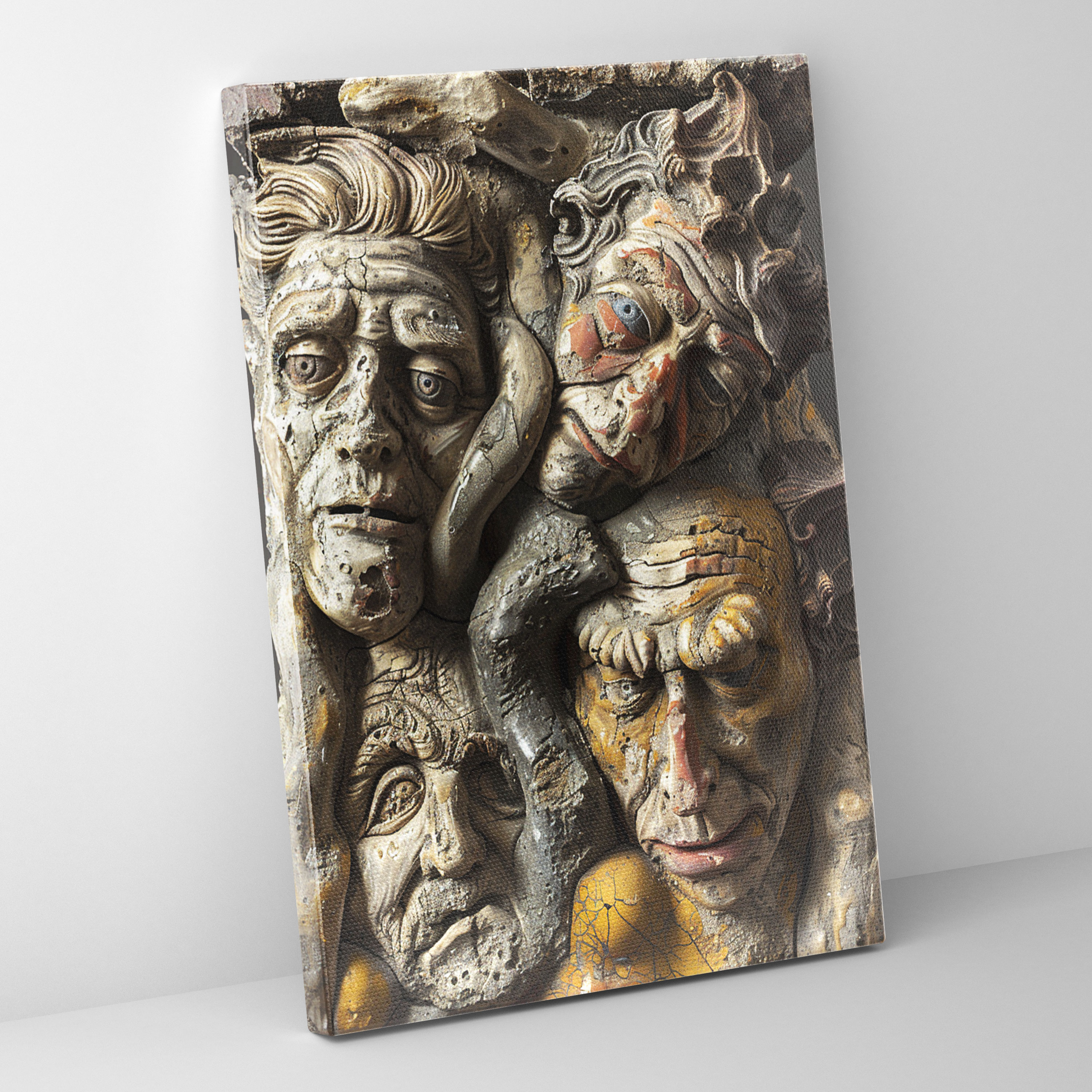 Twisted Figures Mannerism Canvas Print - Mannerism, Home Decoration, Canvas Wall Art, Mannerism