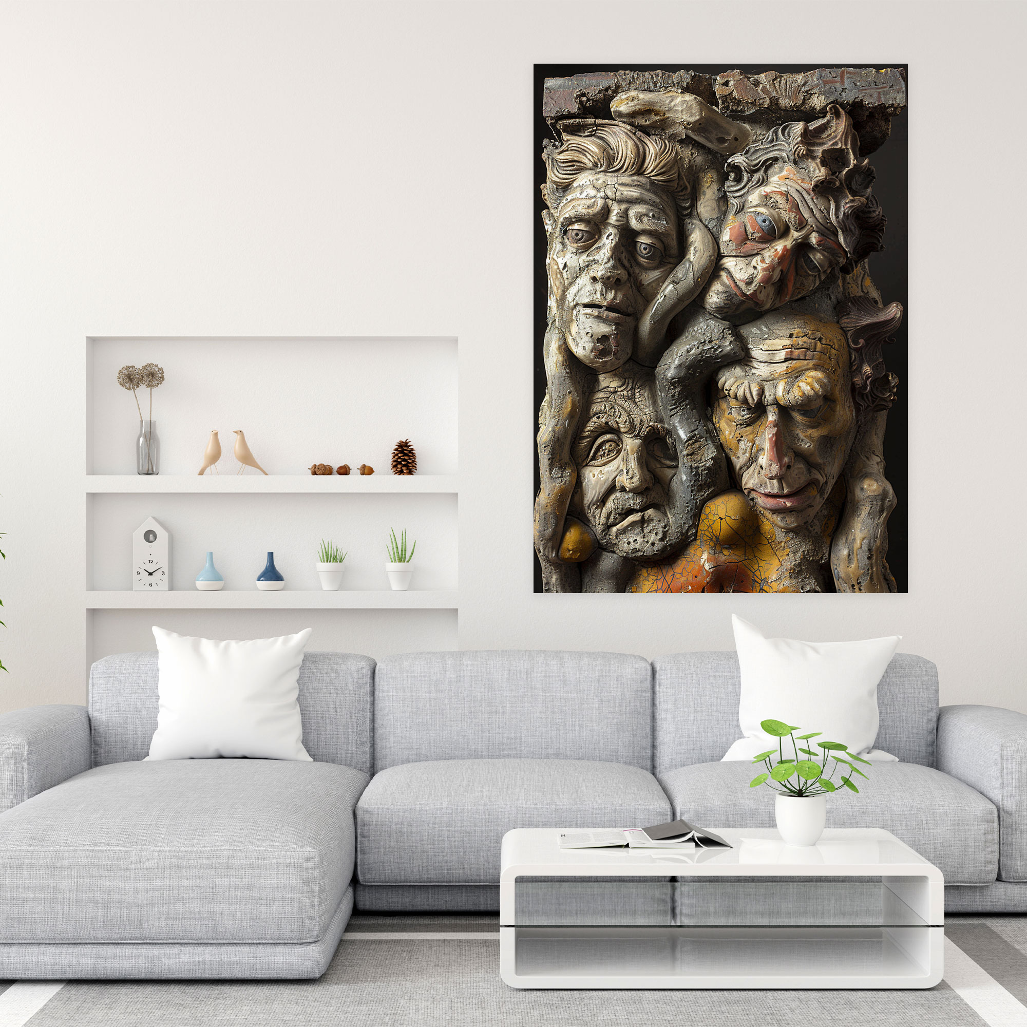 Twisted Figures Mannerism Canvas Print - Mannerism, Home Decoration, Canvas Wall Art, Mannerism