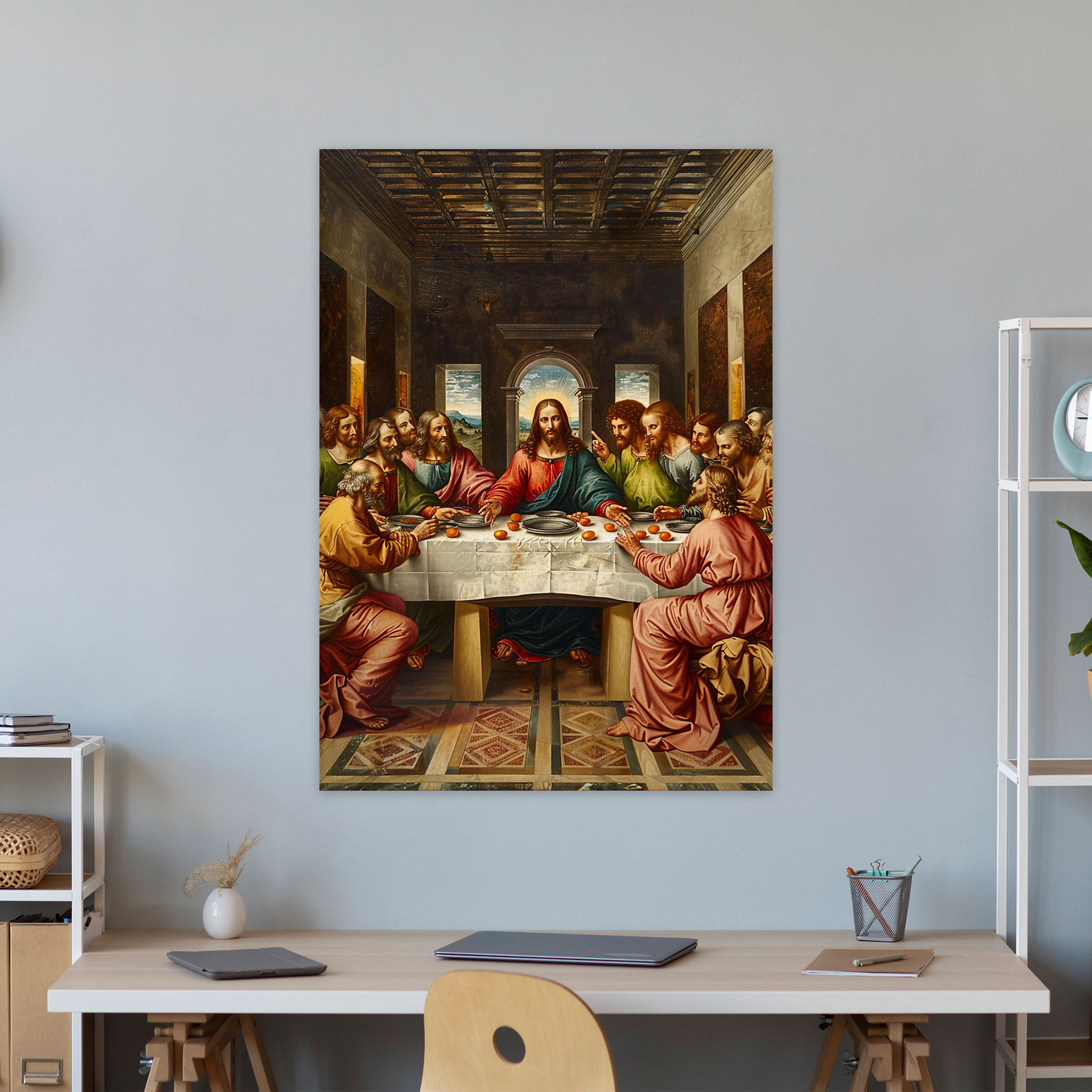 Mannerism Letztes Abendmahl Leinwandbild - Wandkunst Leinwanddruck Wohnkultur