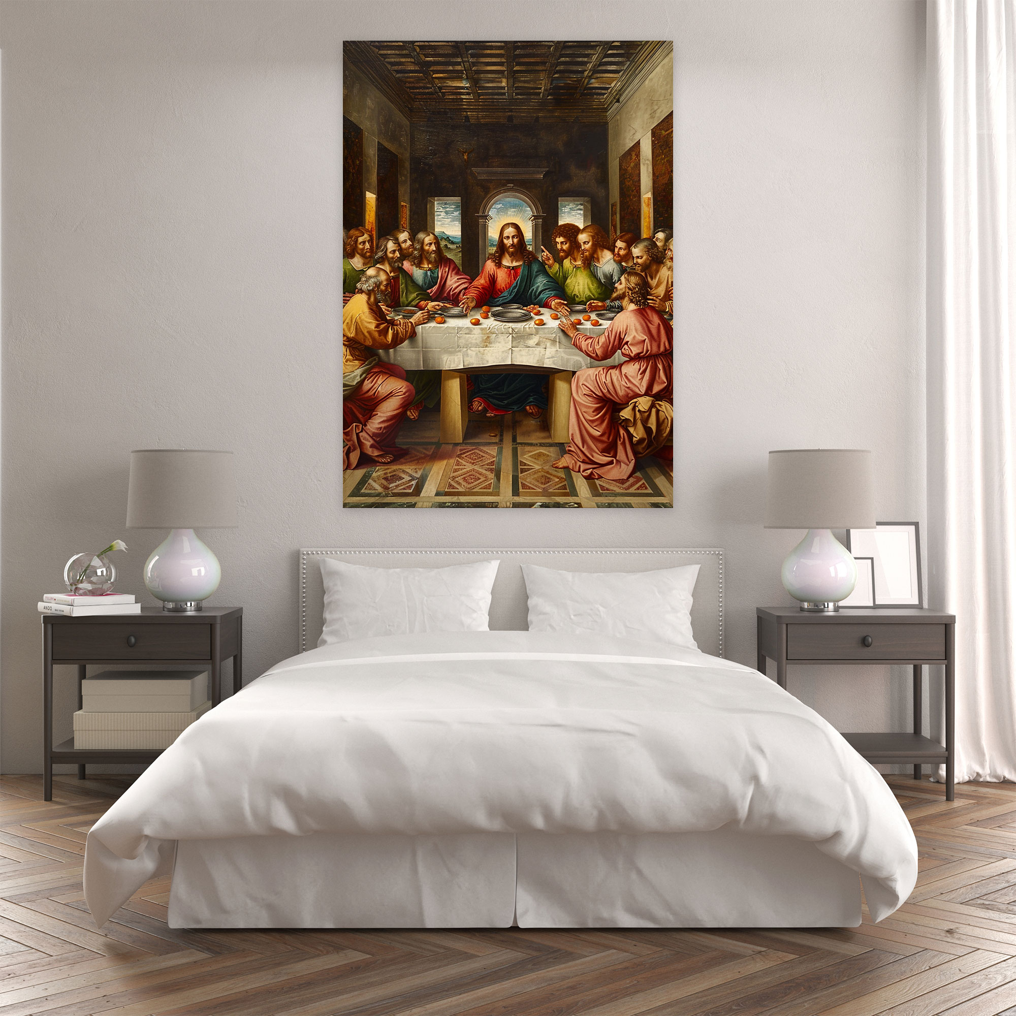 Mannerism Letztes Abendmahl Leinwandbild - Wandkunst Leinwanddruck Wohnkultur