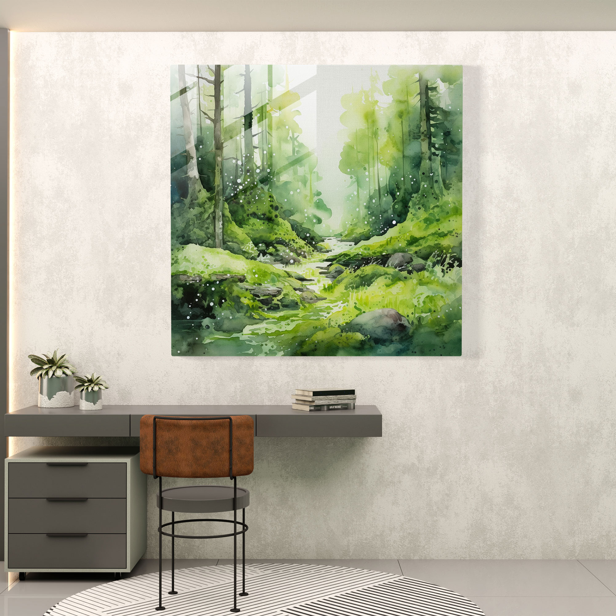Lush Moss Glass Print - Moss, Moss, Lush And Serene Atmosphere, Glass Print