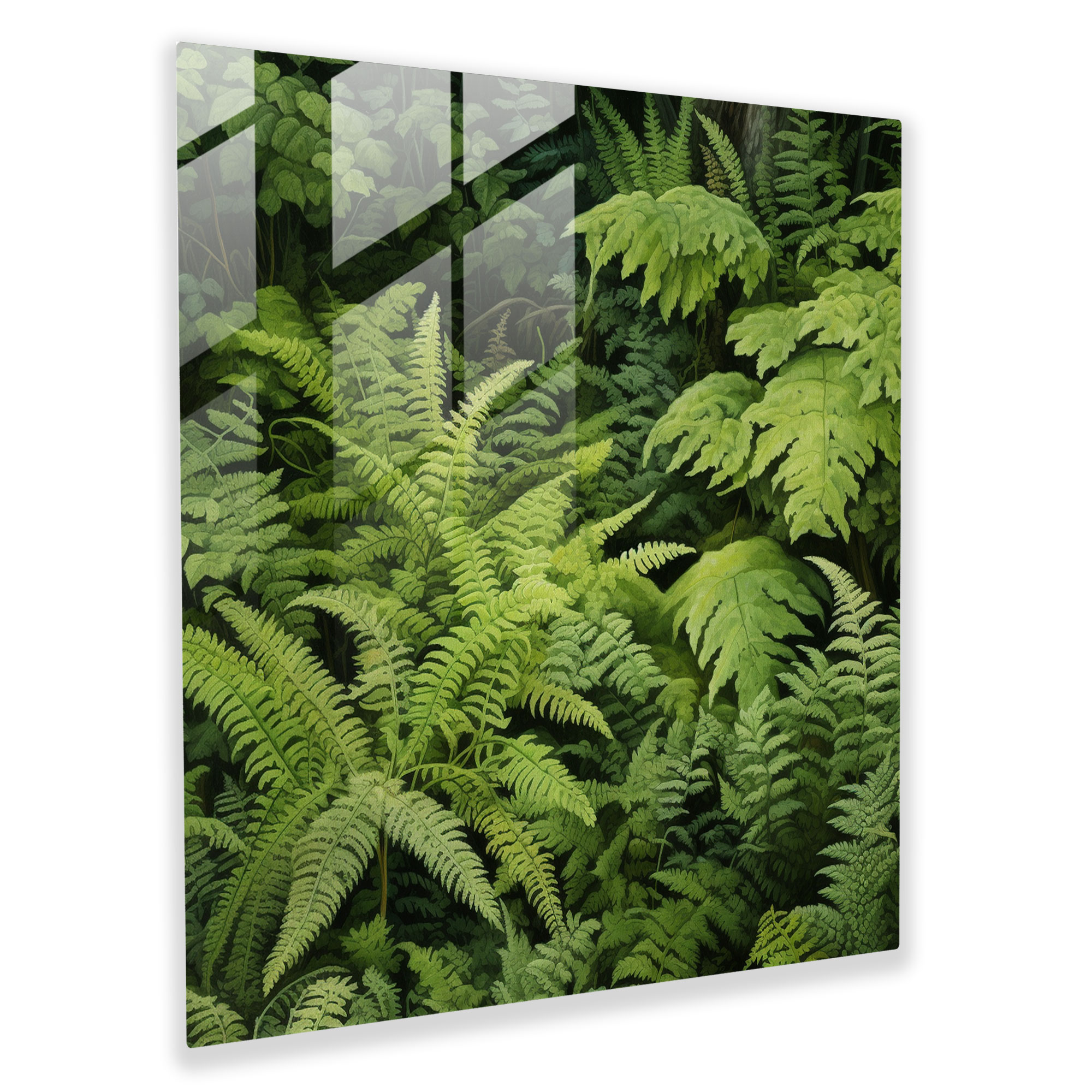 Tranquil Moss Glass Wall Art - Moss, Botanical Illustration, Glass Wall Art, Modern Art