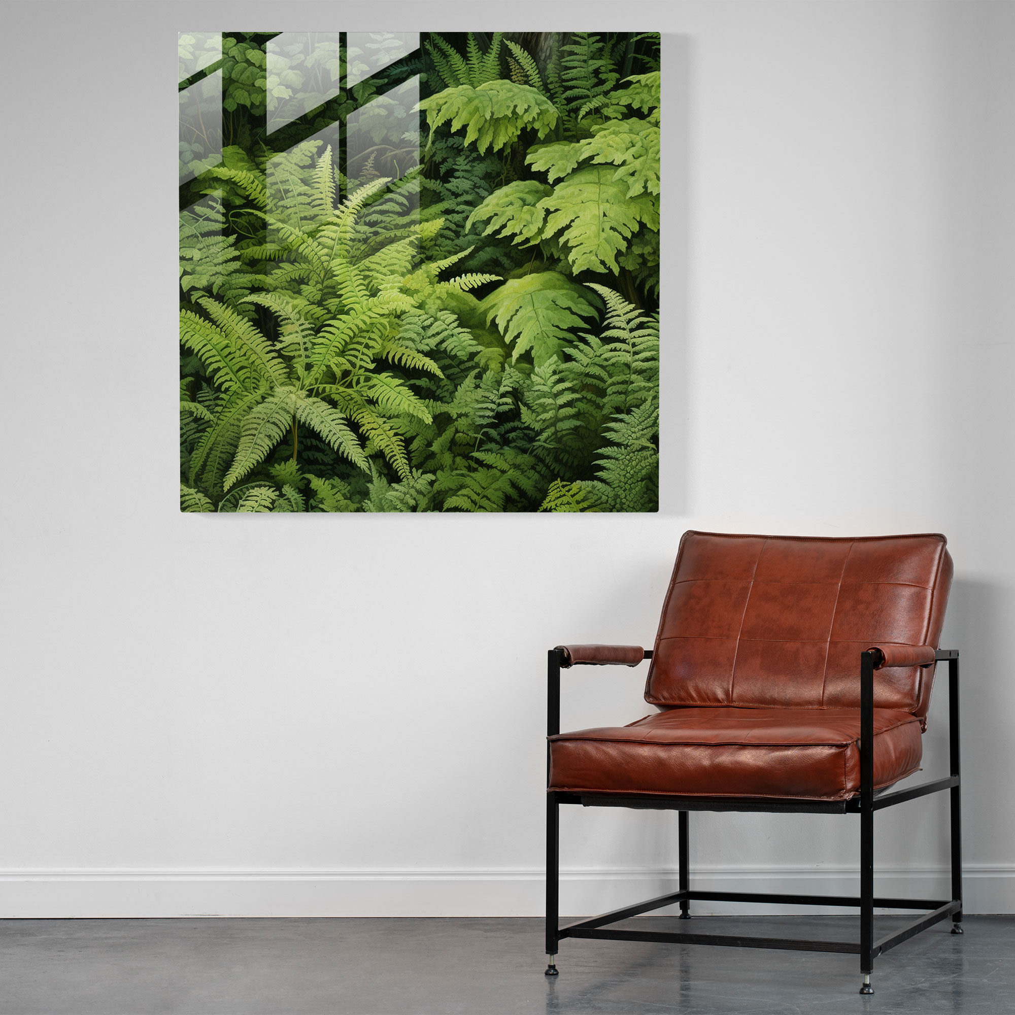 Tranquil Moss Glass Wall Art - Moss, Botanical Illustration, Glass Wall Art, Modern Art