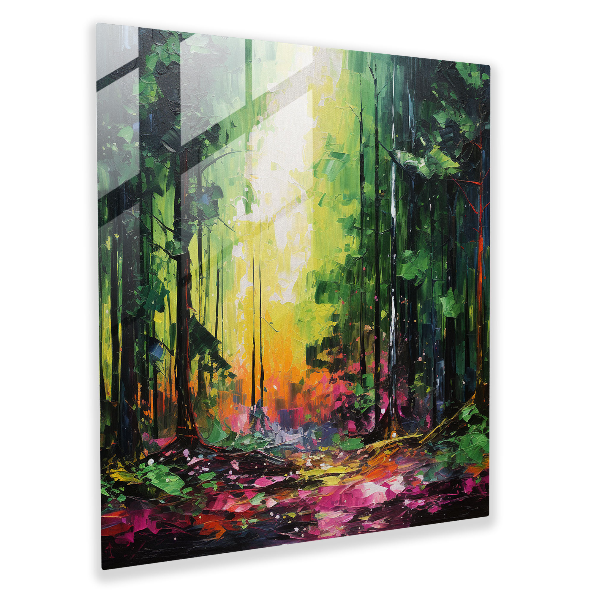Mossy Forest Glass Print - Moss, Nature, Home Decoration, Wall Decoration