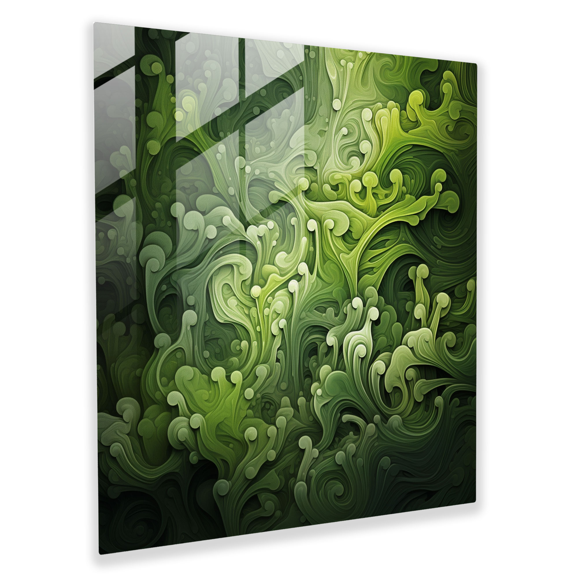 Mossy Patterns Glass Print - Moss, Contemporary, Glass Print, Home Decoration