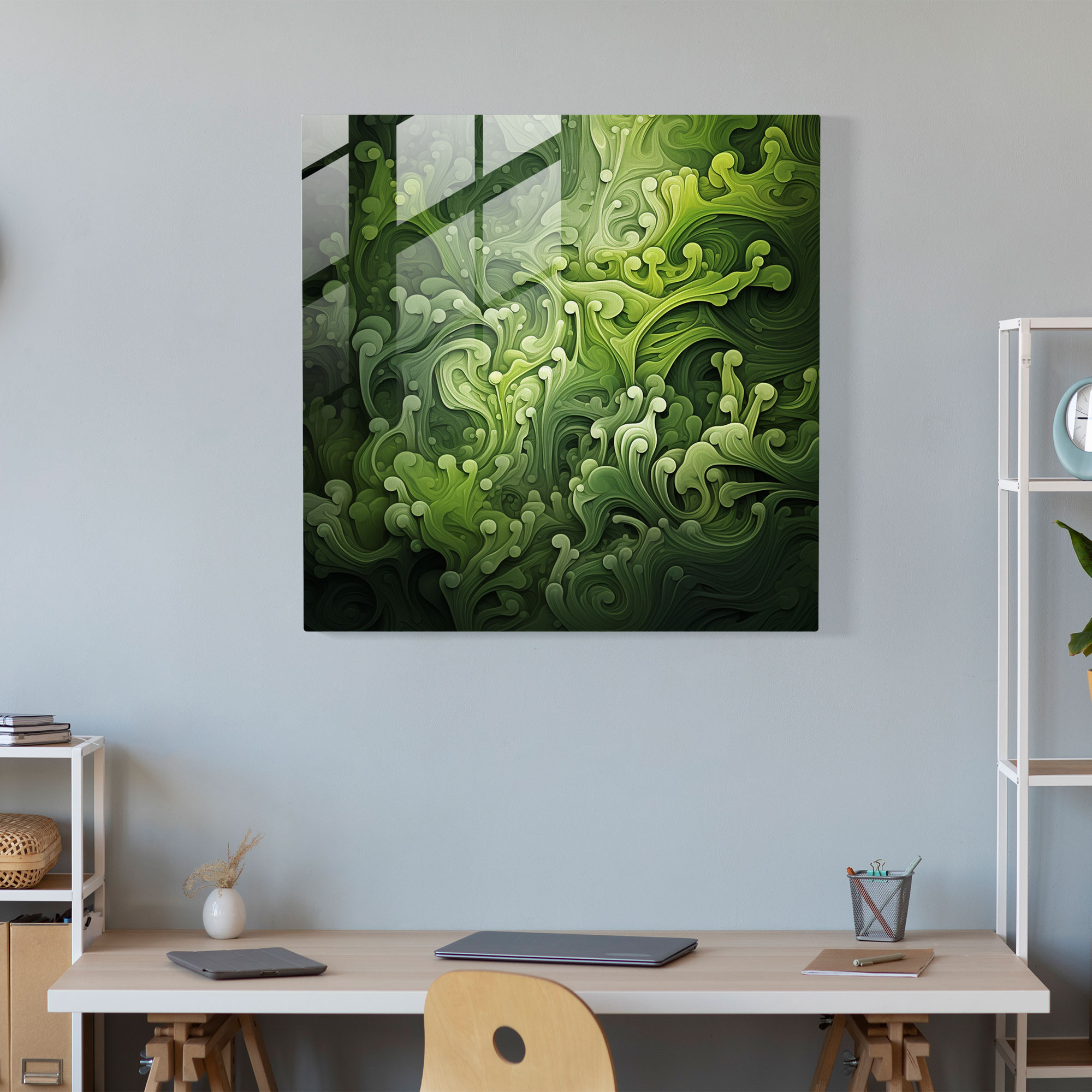 Mossy Patterns Glass Print - Moss, Contemporary, Glass Print, Home Decoration