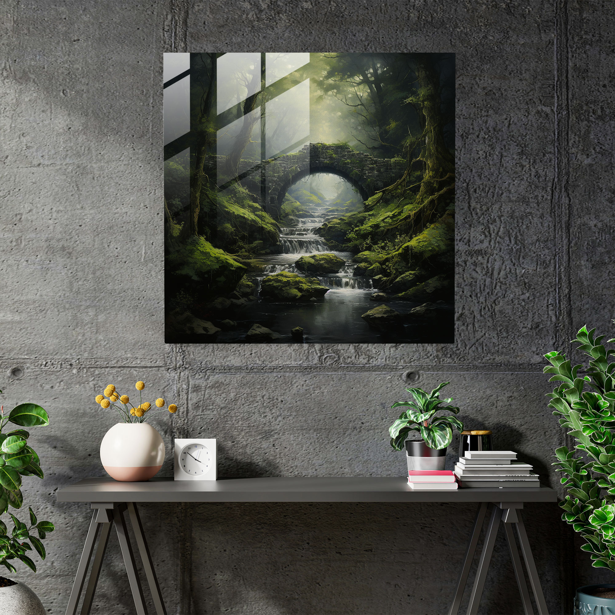 Enchanted Moss Glass Print - Moss, Modern Art, Moss, Wall Decoration